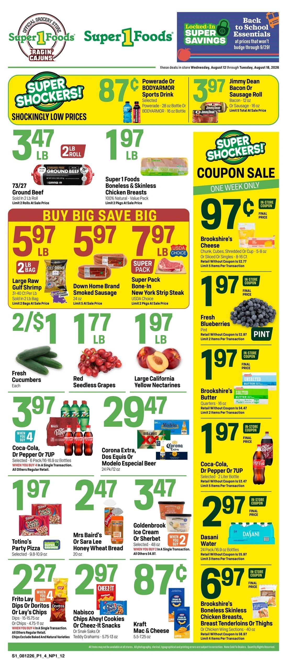 Super 1 Foods & Discount Pharmacy flyer page 1