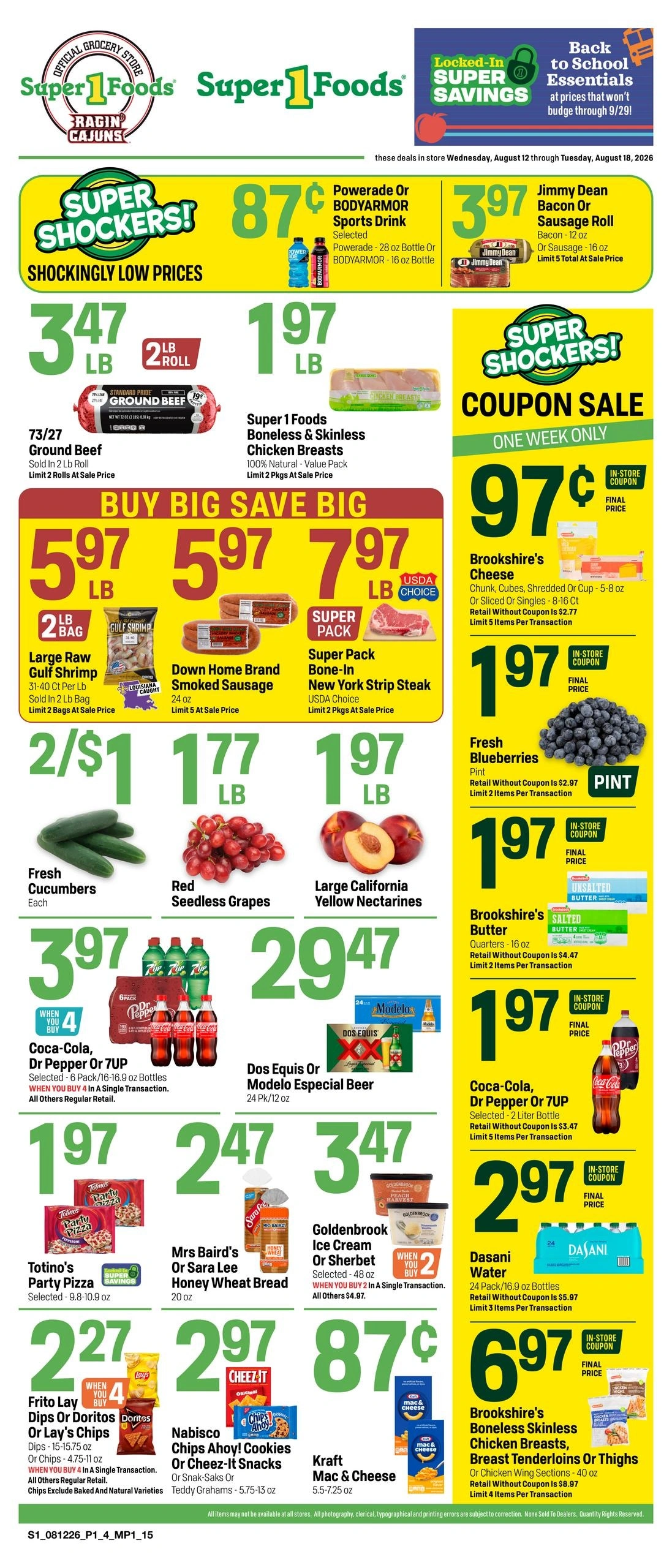 Super 1 Foods & Discount Pharmacy flyer page 1