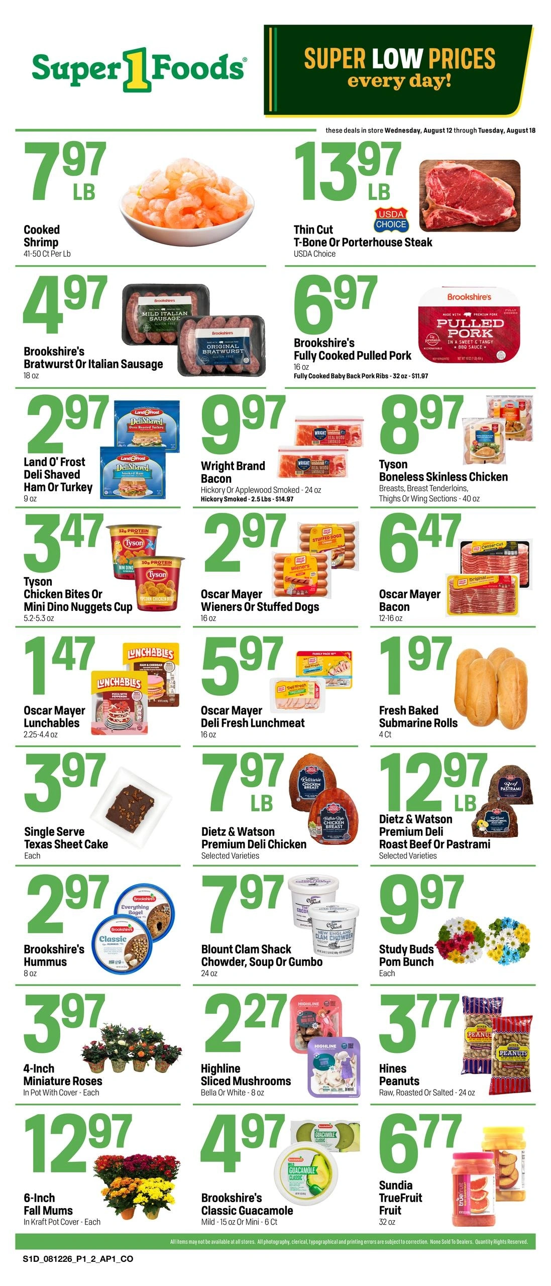Super 1 Foods & Discount Pharmacy flyer page 1