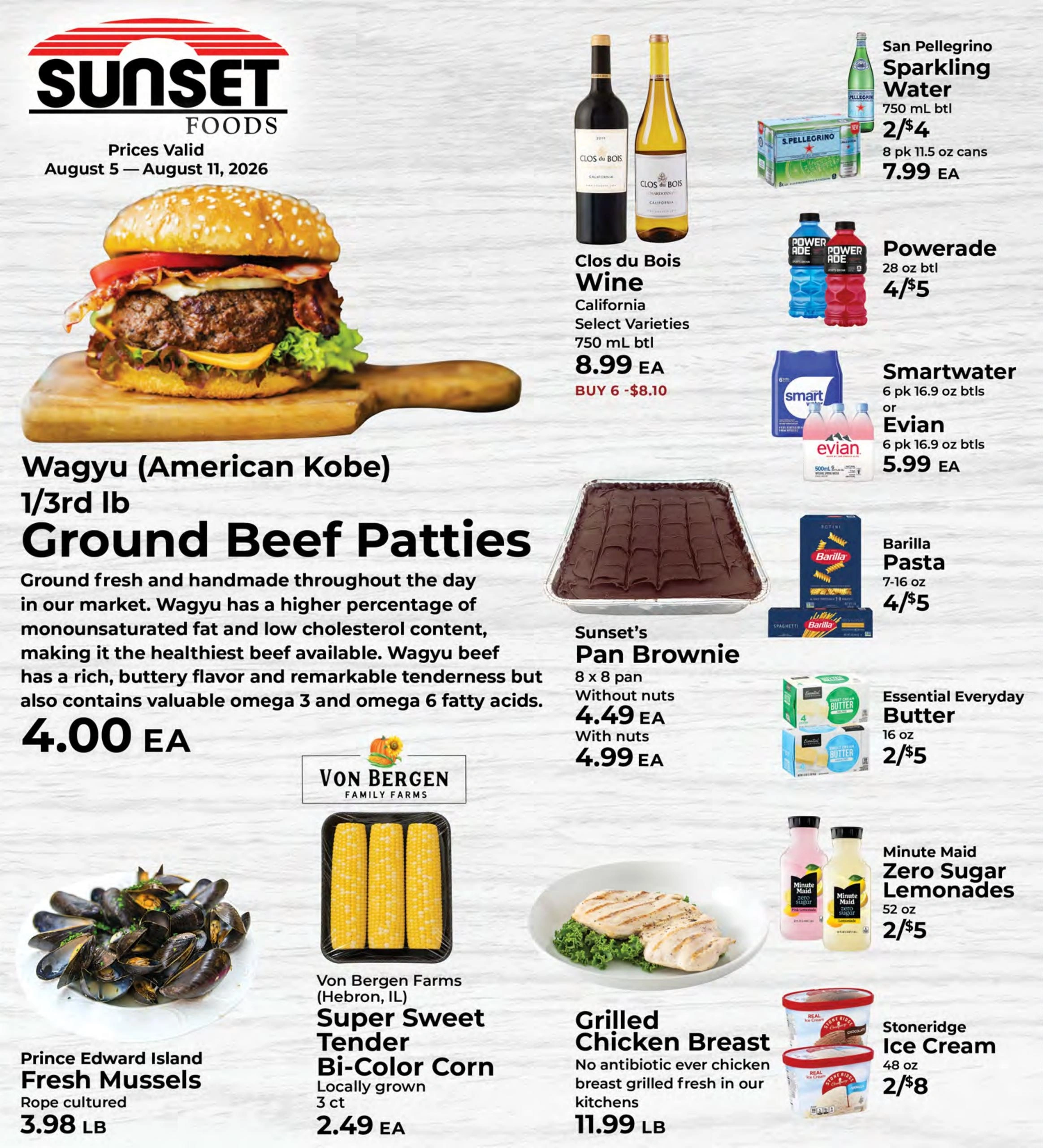 Sunset Foods flyer page 1