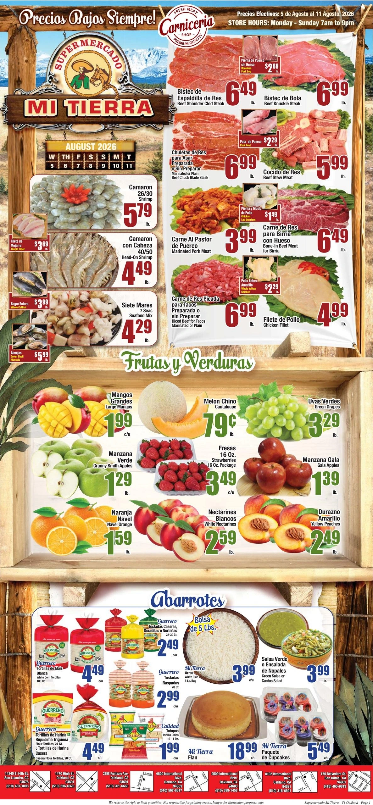 Supermercado Mi Tierra flyer page 1
