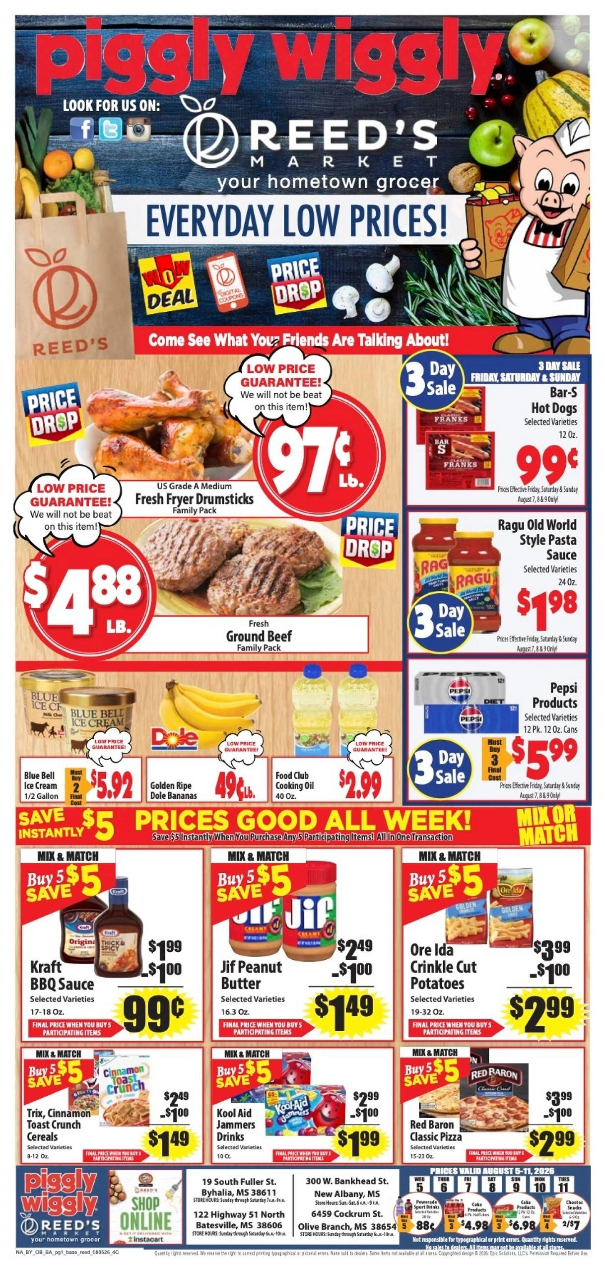 Reed's Piggly Wiggly (saveatthepig) flyer page 1