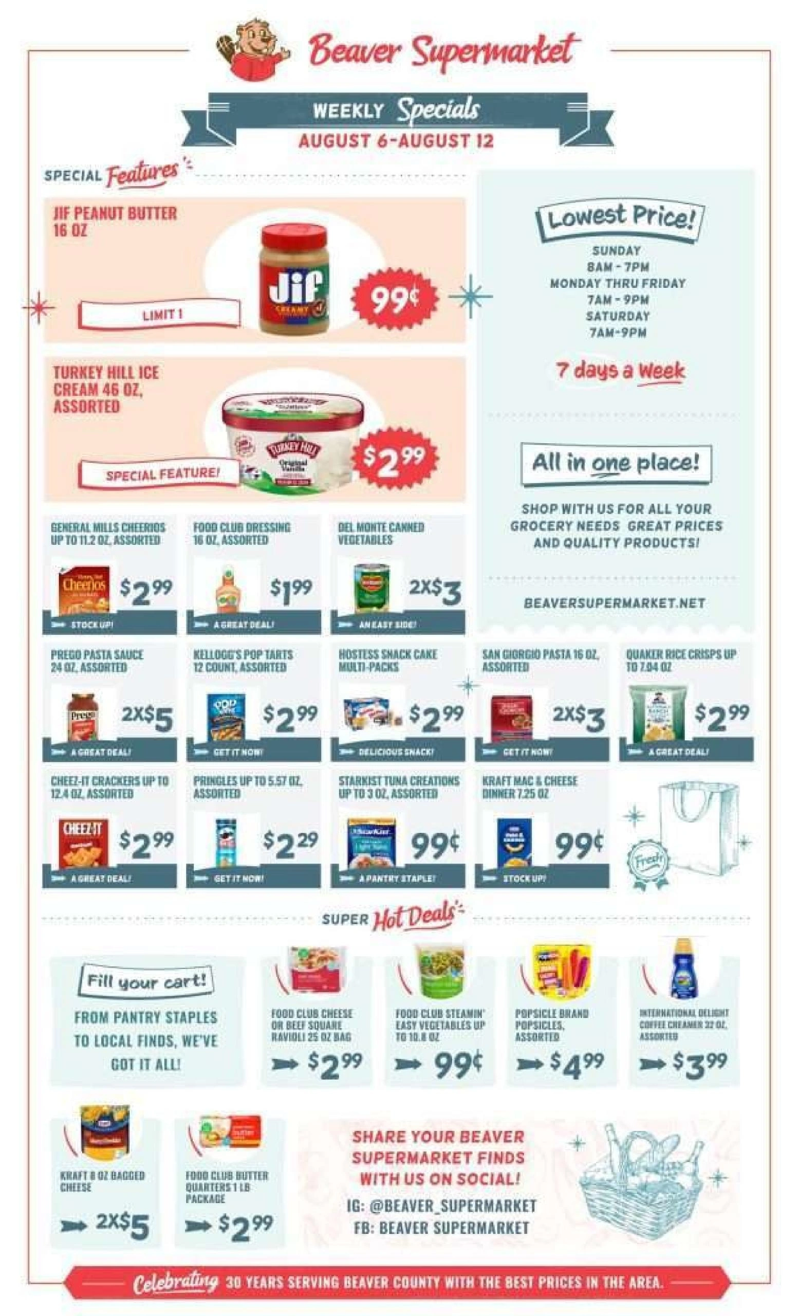 Beaver Supermarket flyer page 1