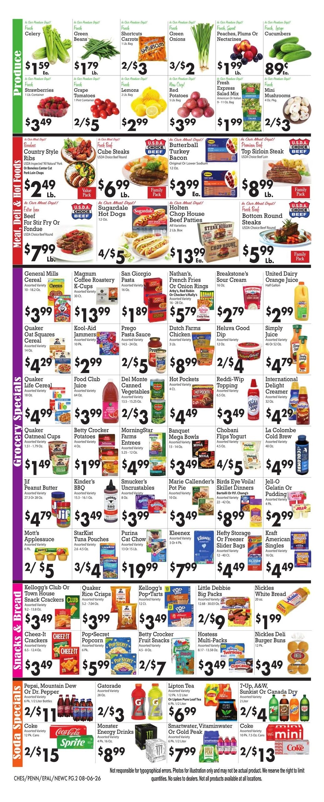 Sparkle Markets flyer page 2
