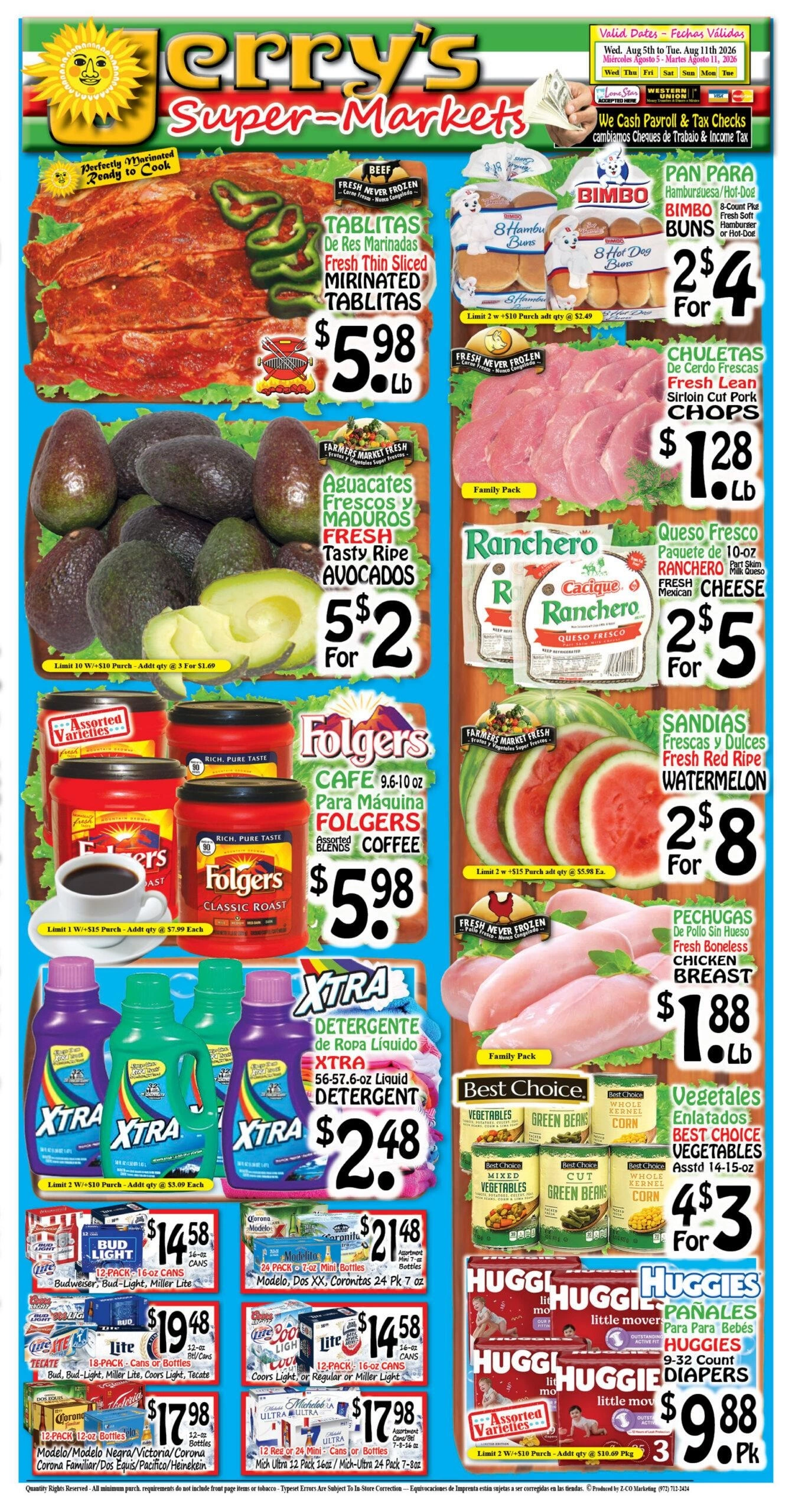 Jerry's Supermarkets flyer page 1