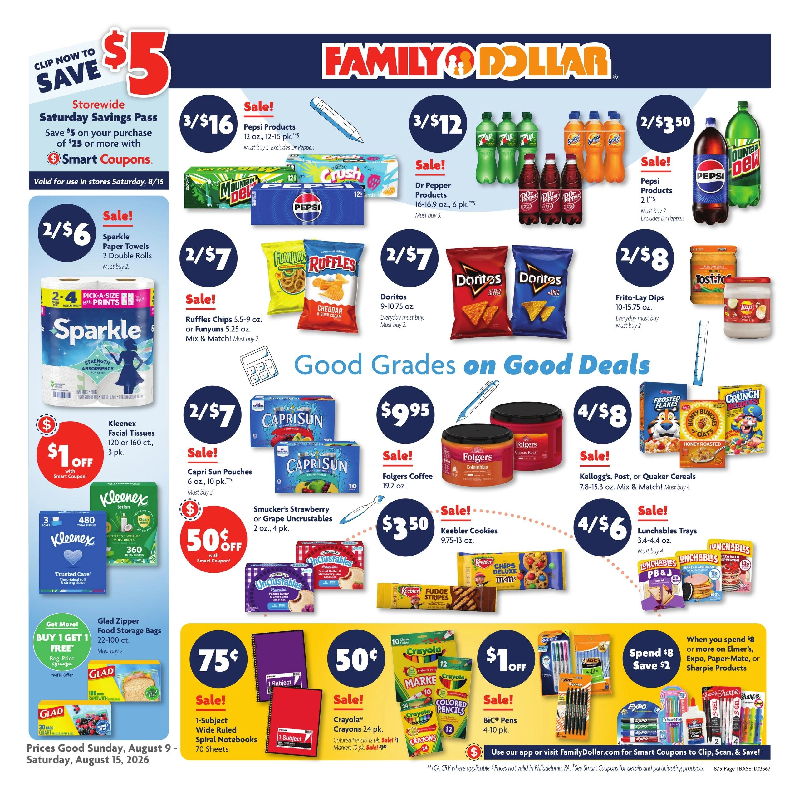 Family Dollar flyer page 1