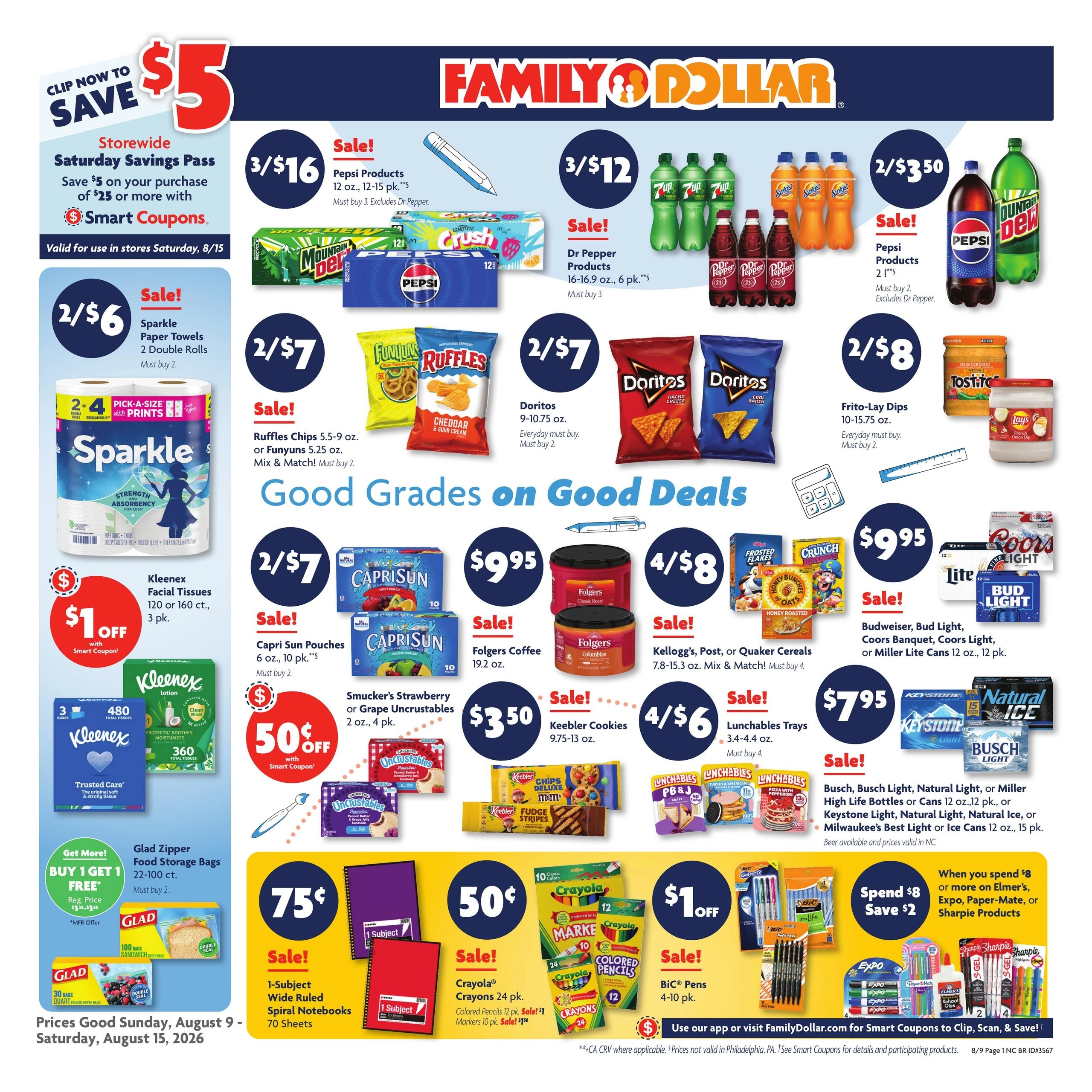 Family Dollar flyer page 1