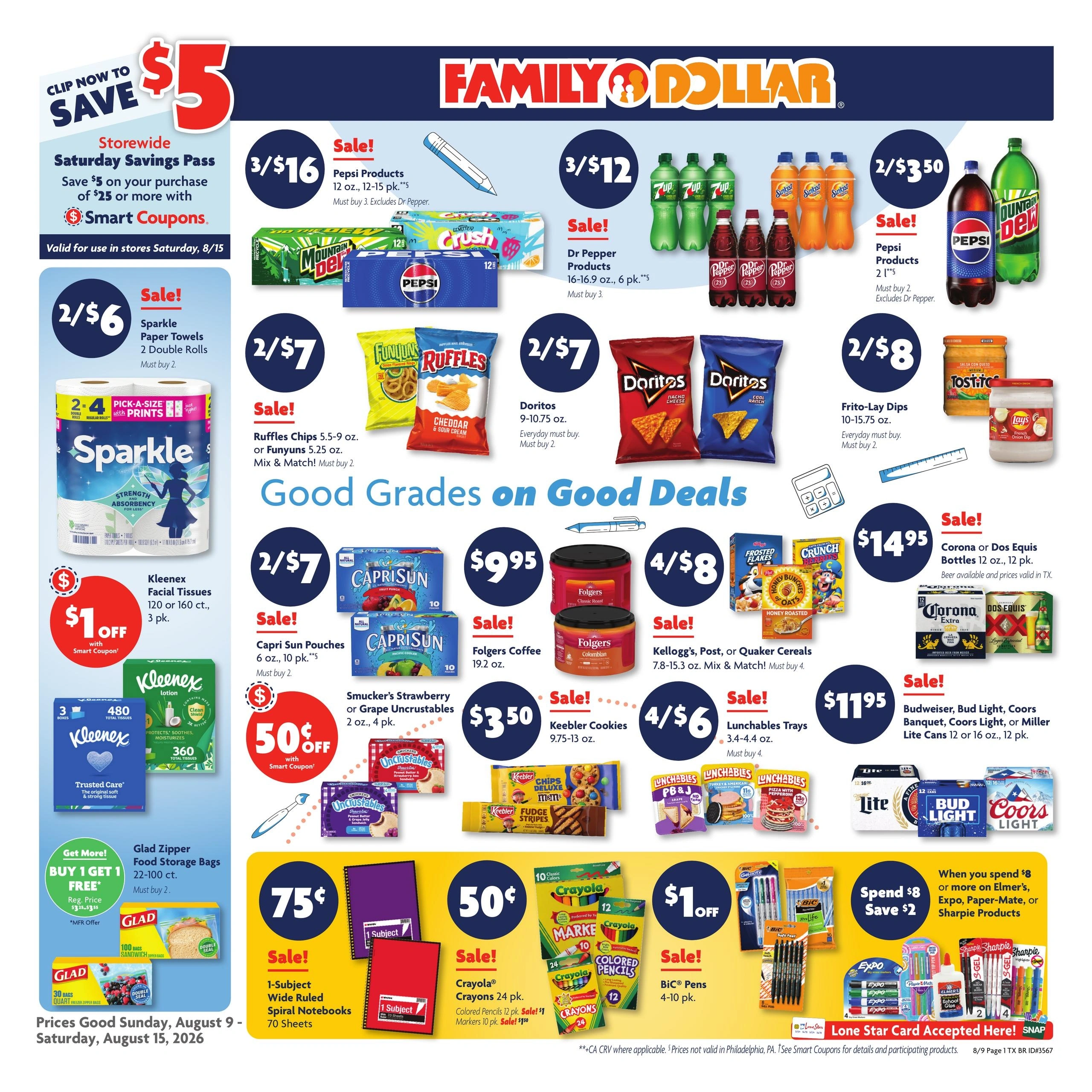 Family Dollar flyer page 1