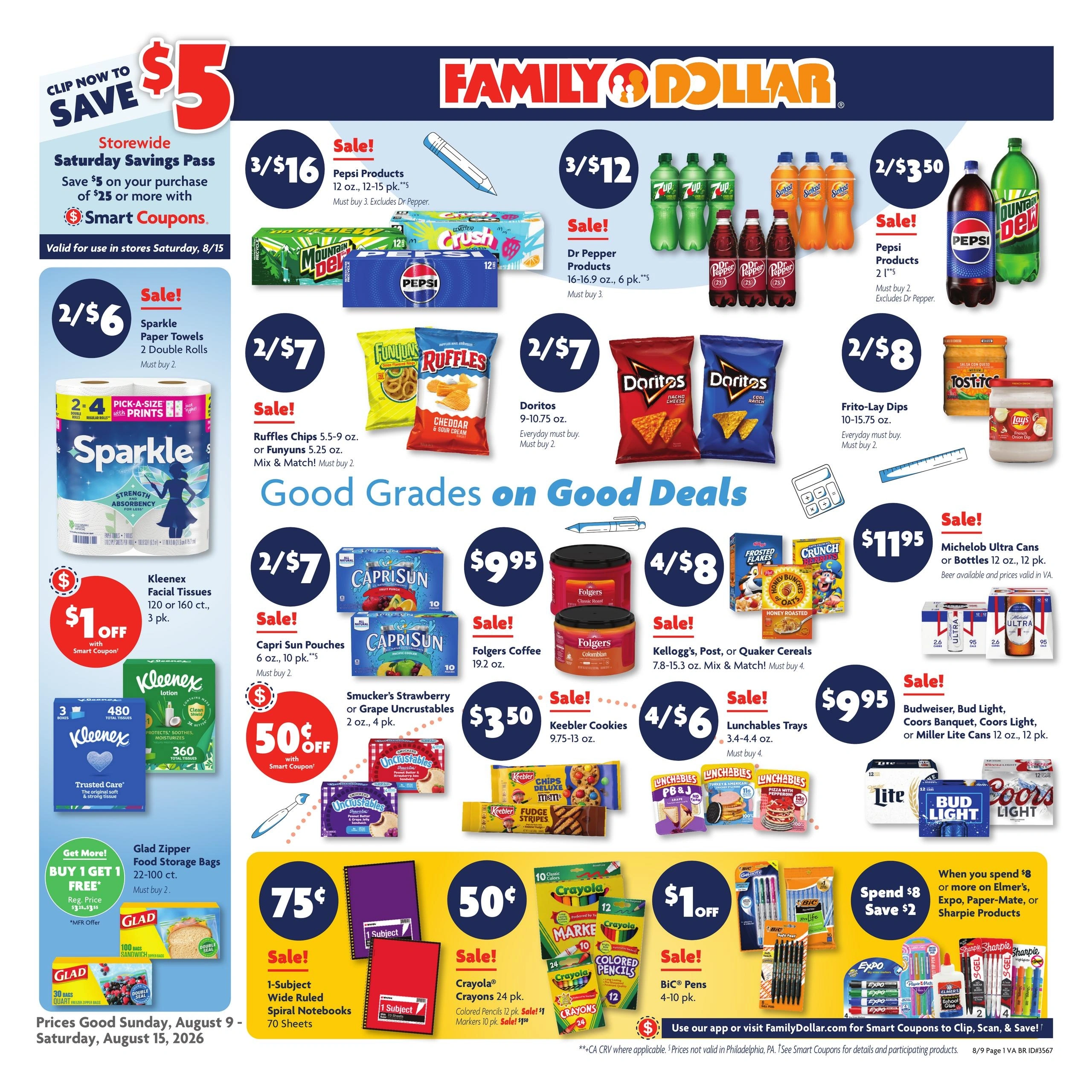 Family Dollar flyer page 1