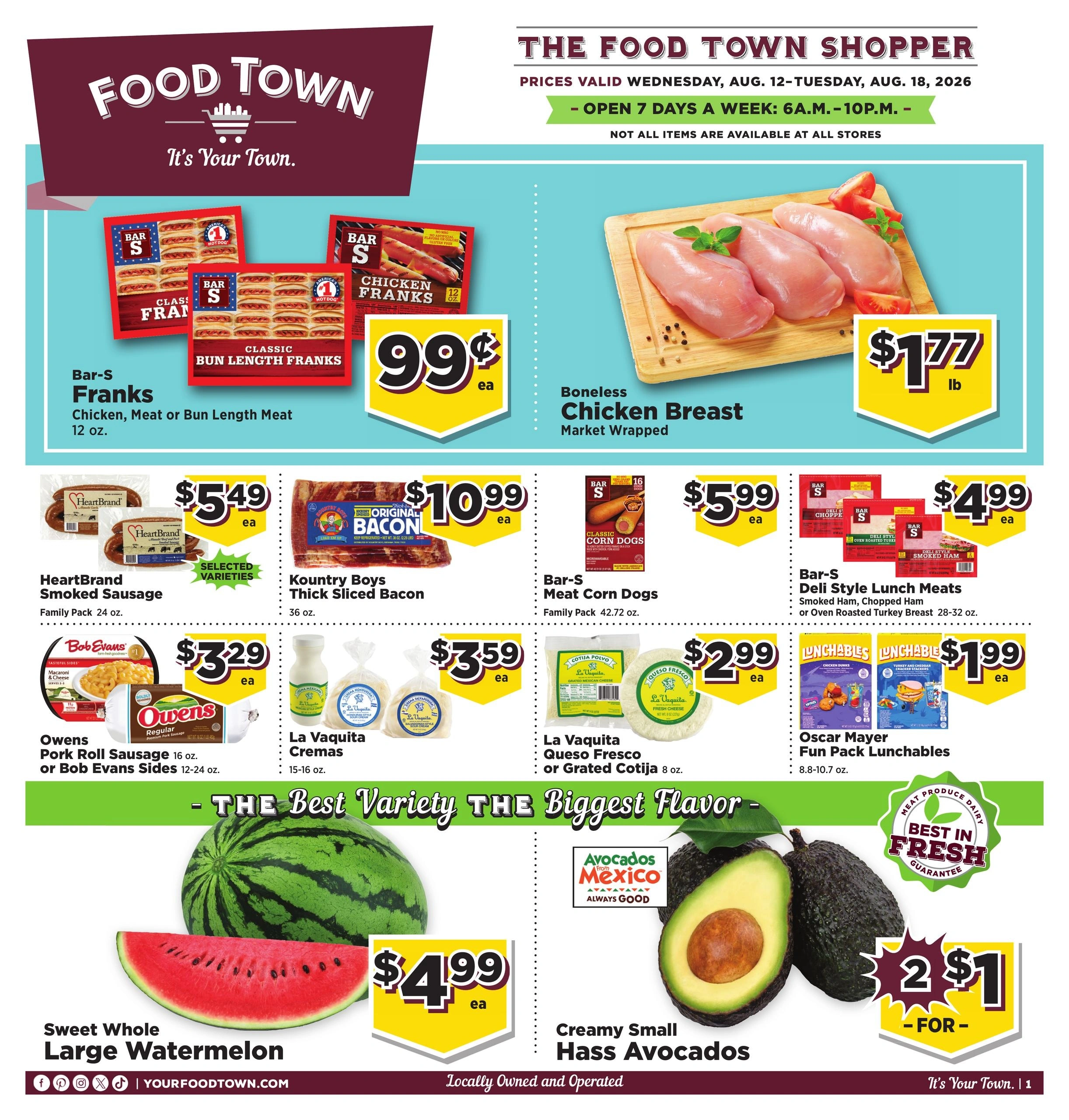 Food Town Texas flyer page 1