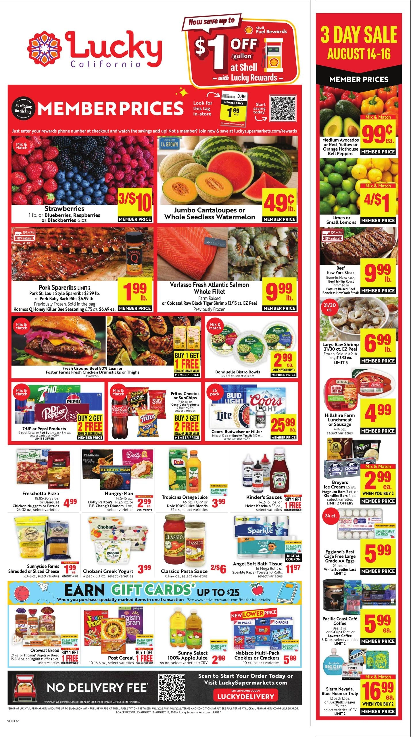 Lucky Supermarkets flyer page 1