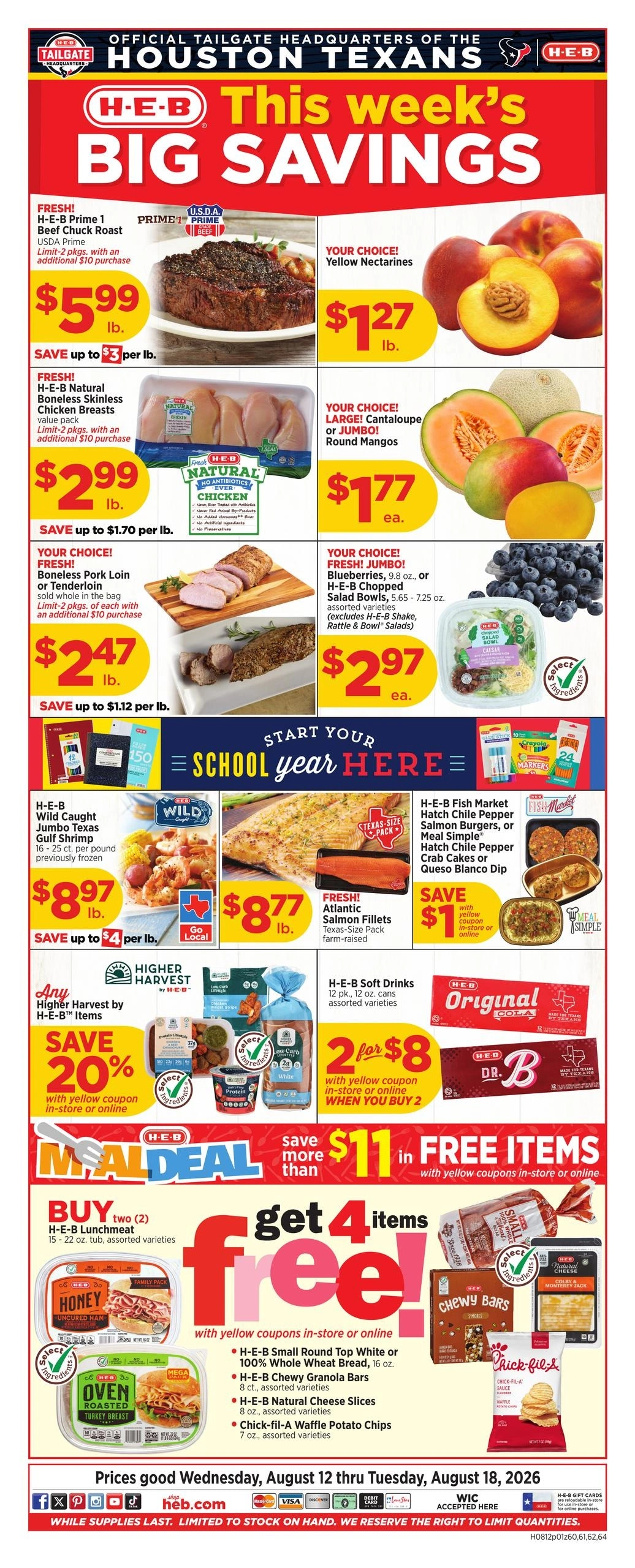 H-E-B flyer page 1