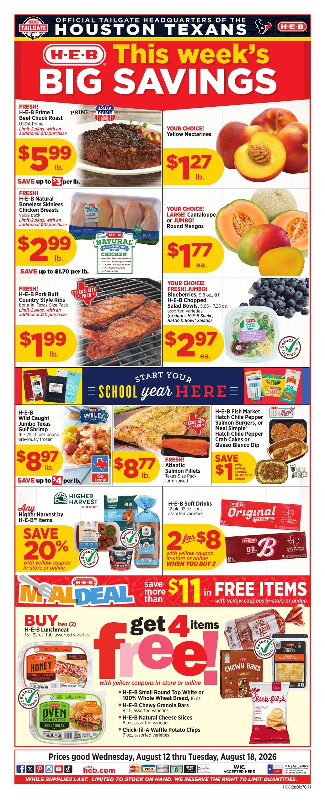 H-E-B flyer page 1