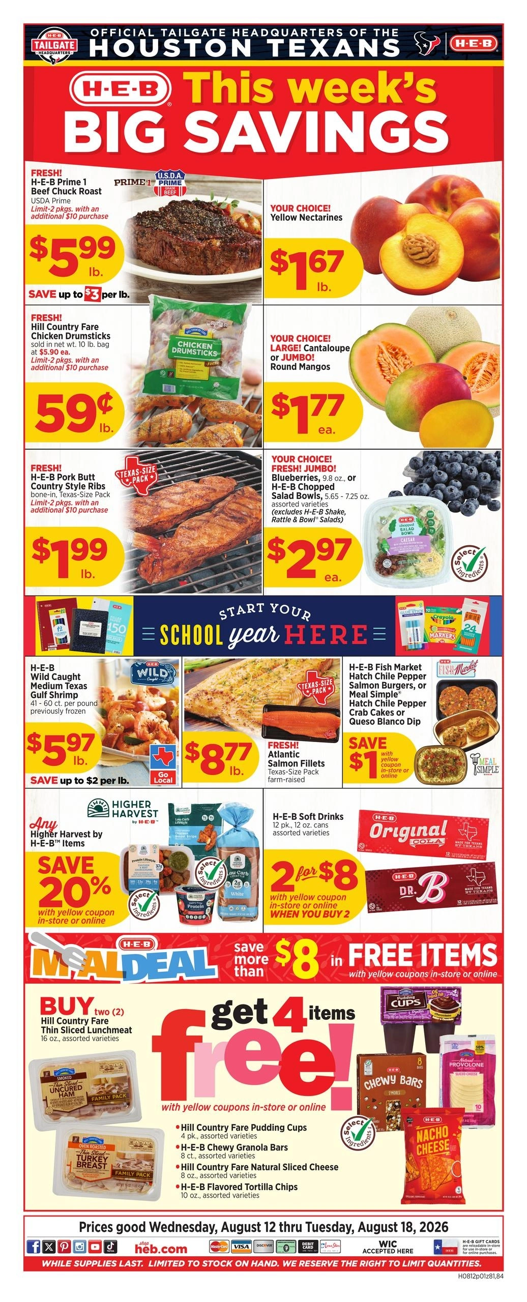 H-E-B flyer page 1