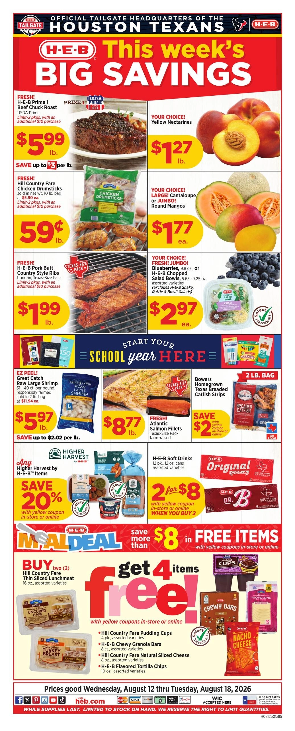 H-E-B flyer page 1