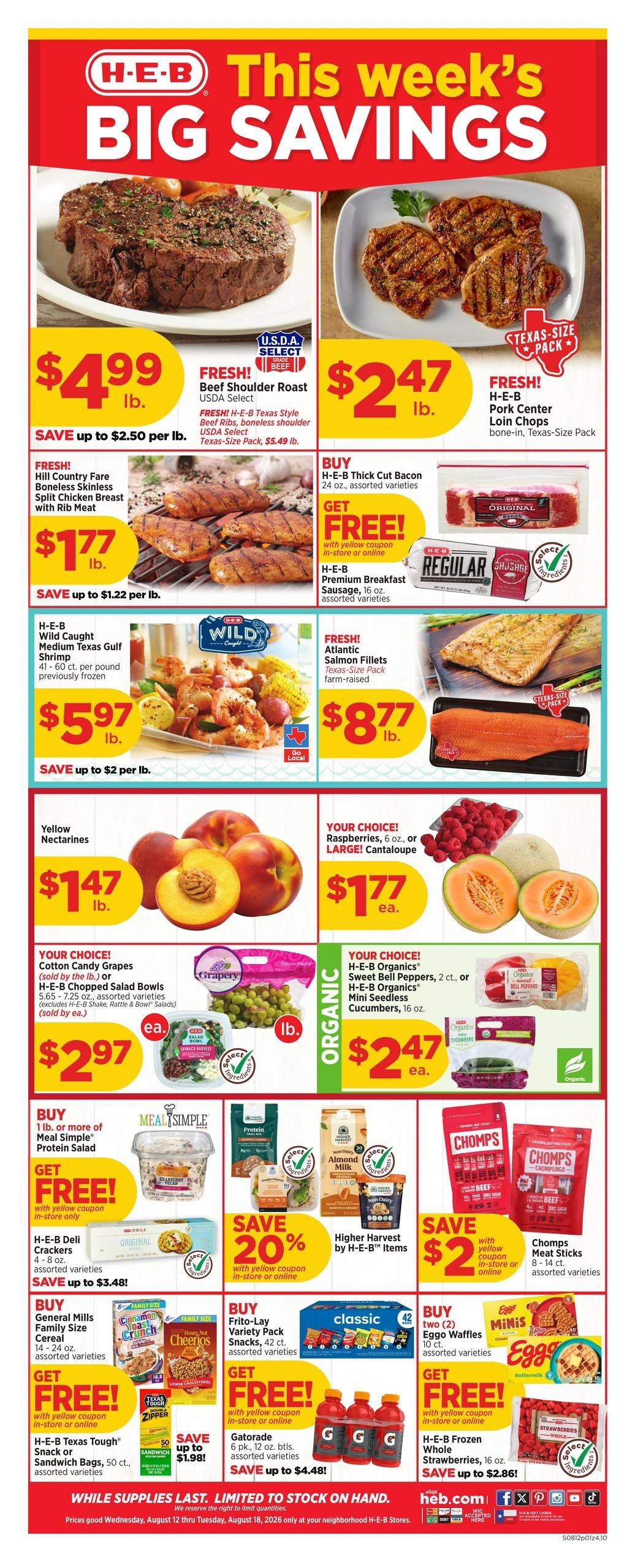 H-E-B flyer page 1