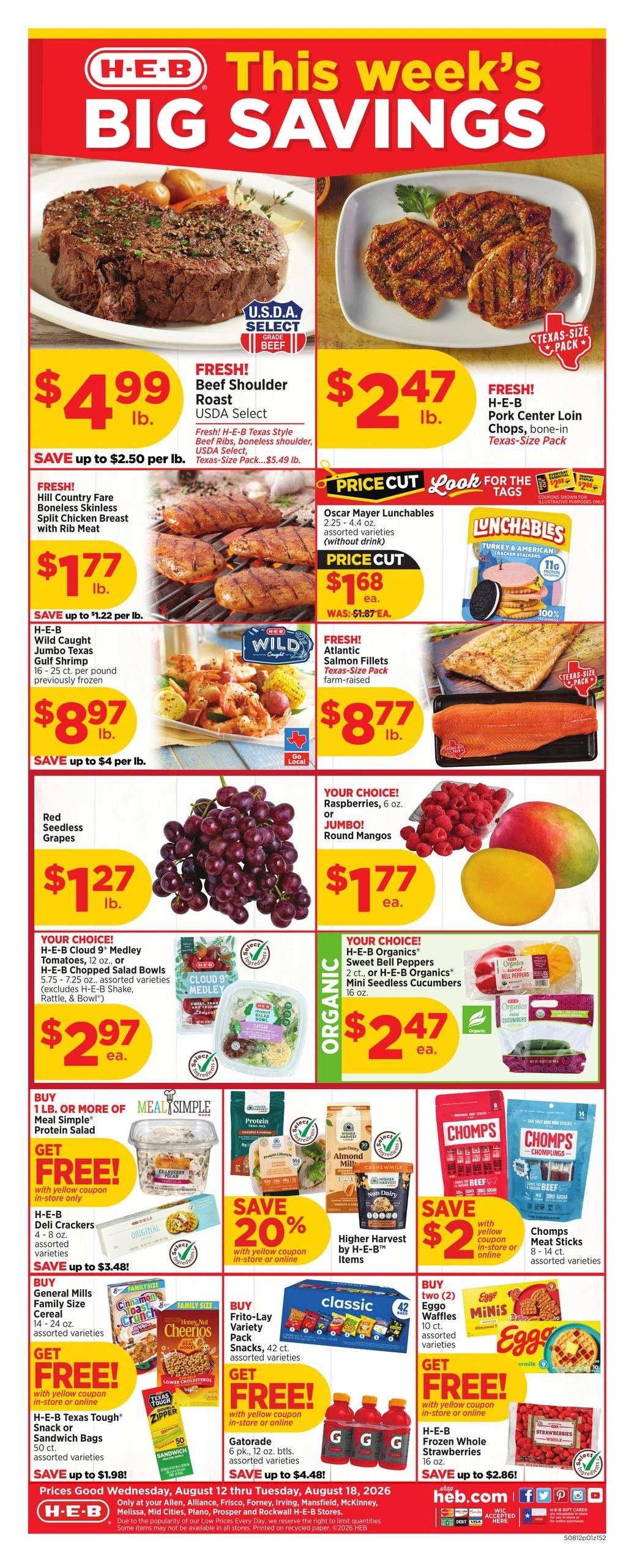 H-E-B flyer page 1