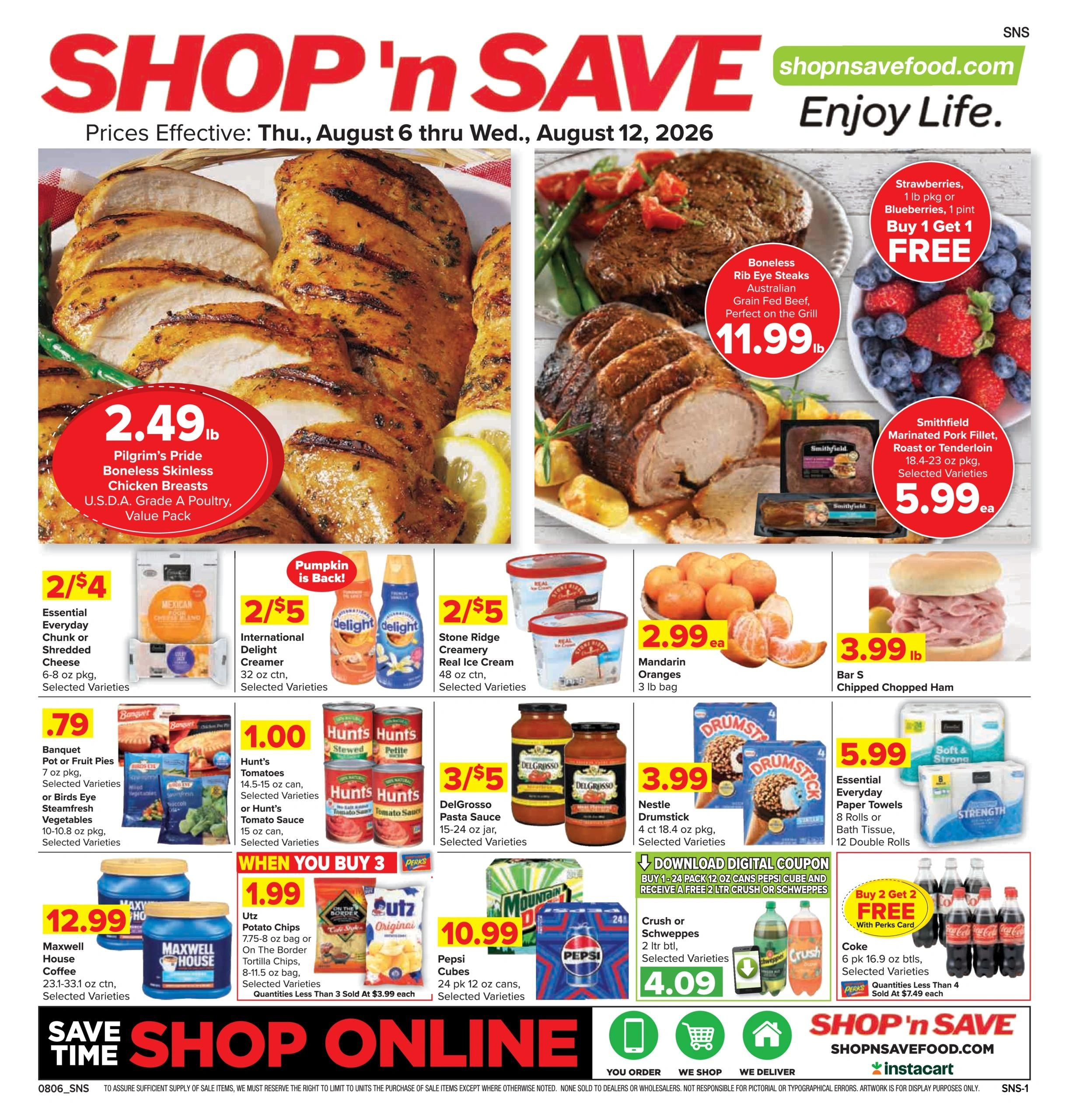 Shop 'n Save flyer page 1