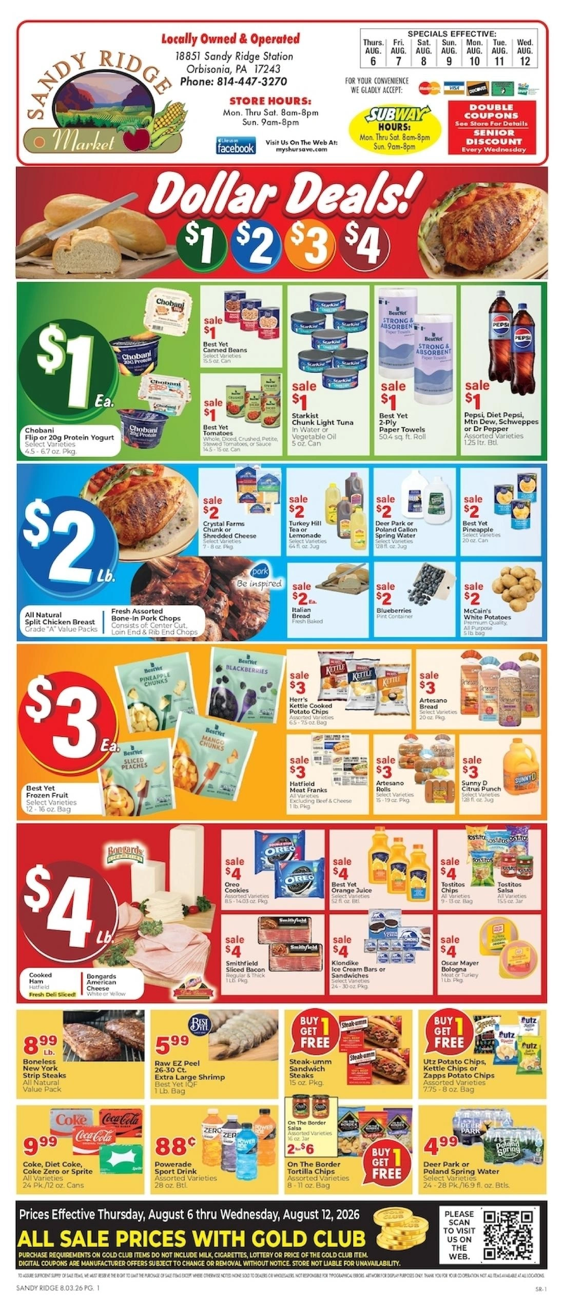Sandy Ridge Market IGA flyer page 1