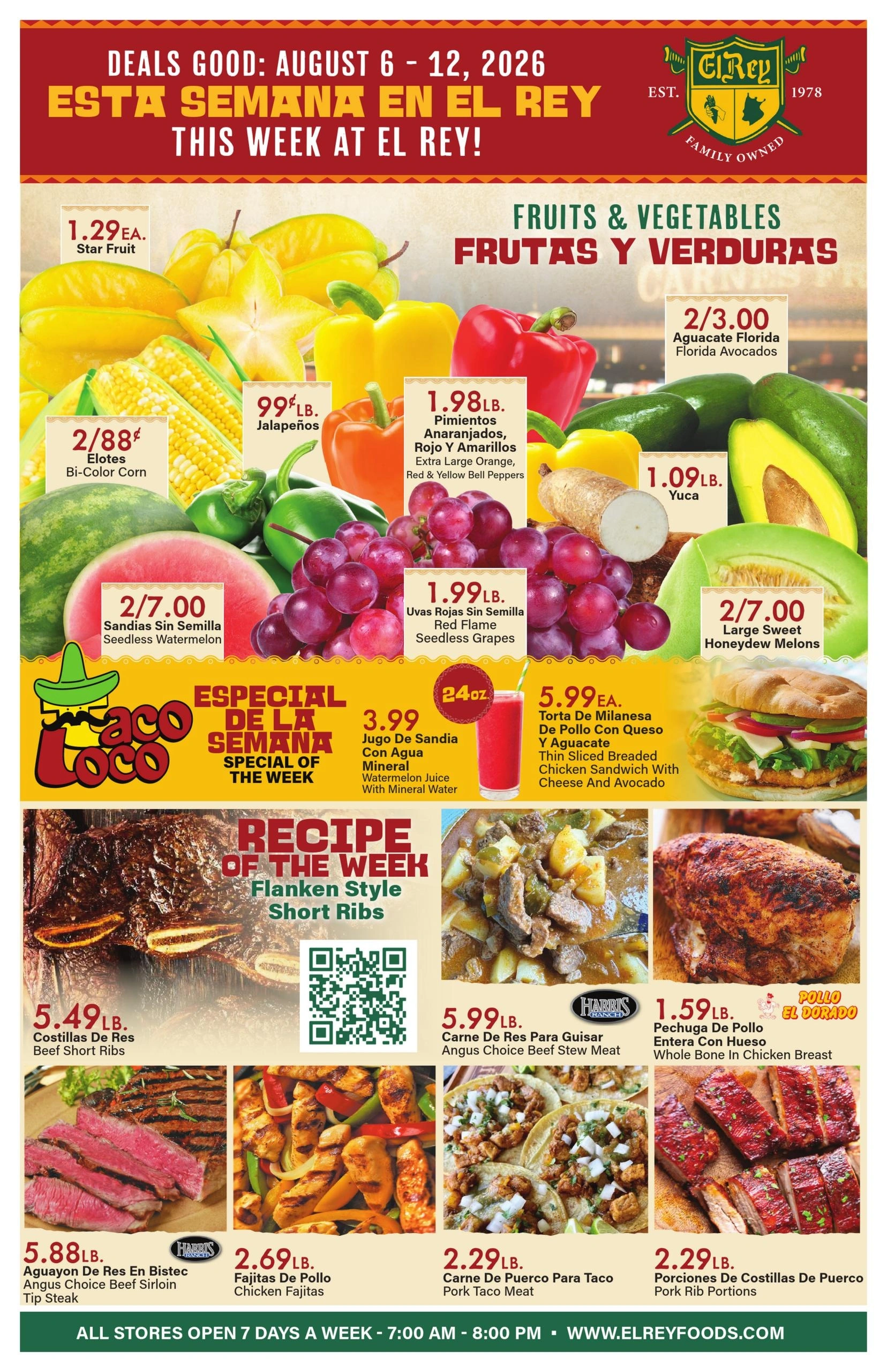 El Rey Foods flyer page 1