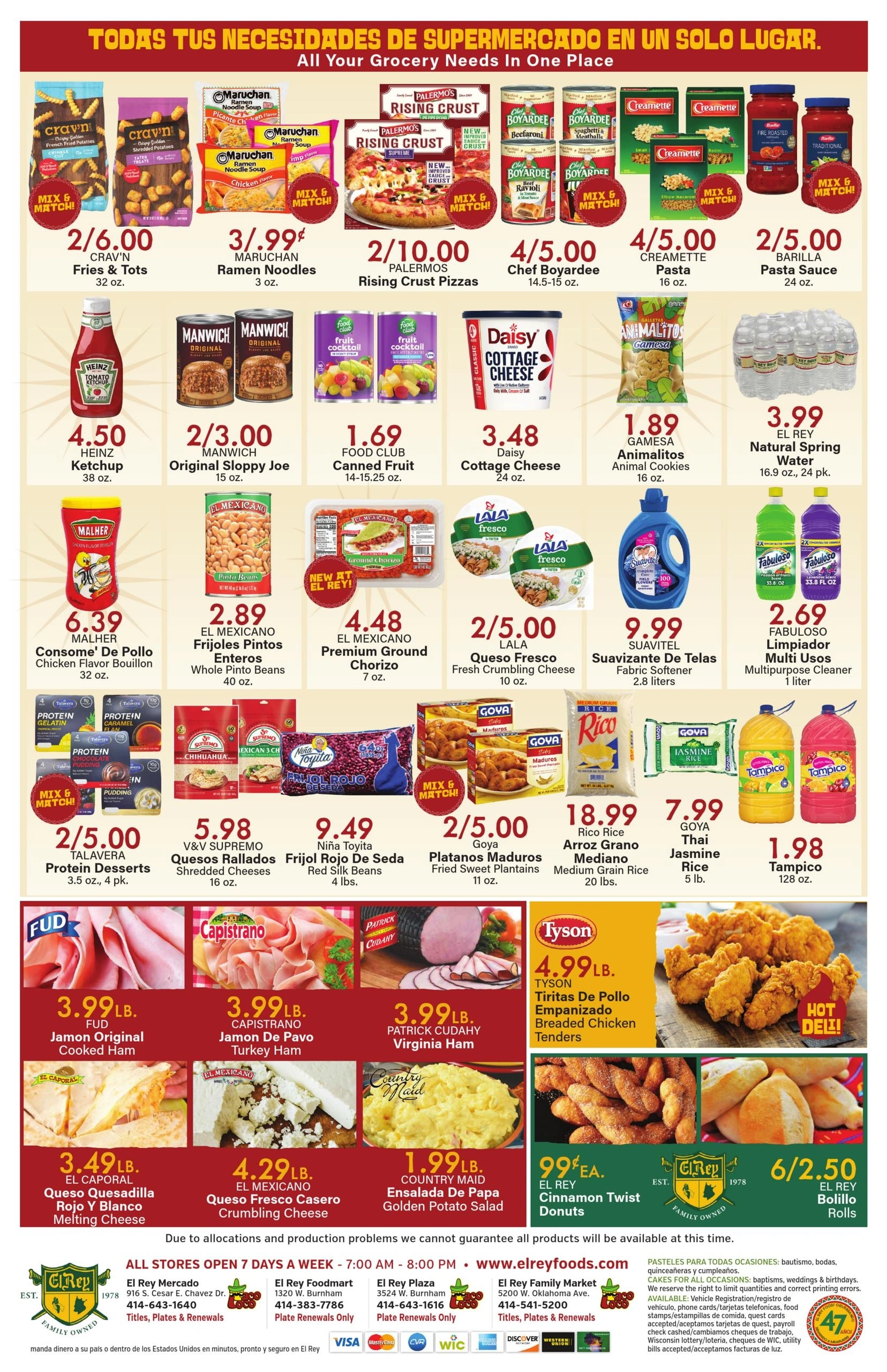 El Rey Foods flyer page 2
