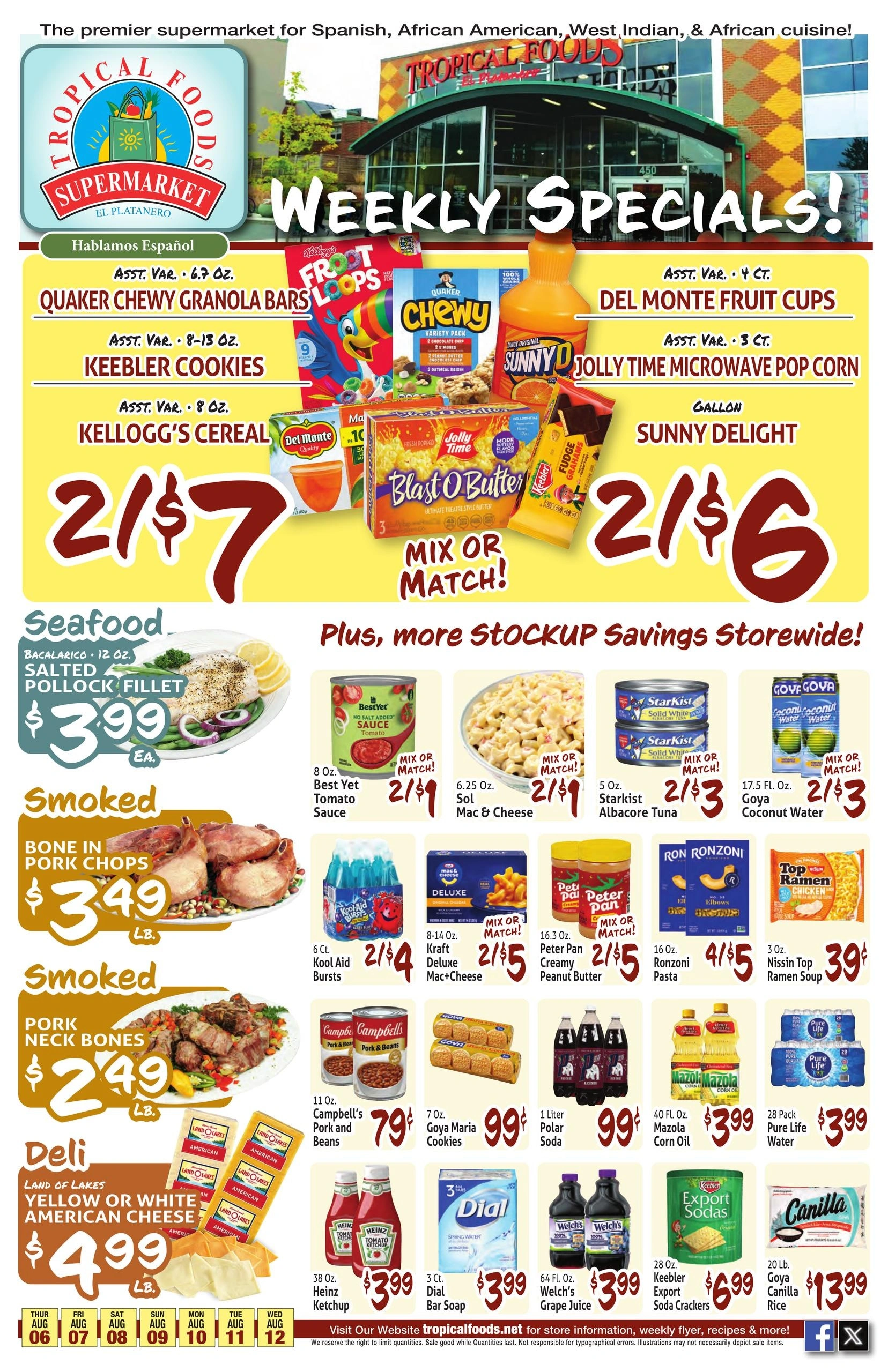 Tropical Foods Supermarket flyer page 1