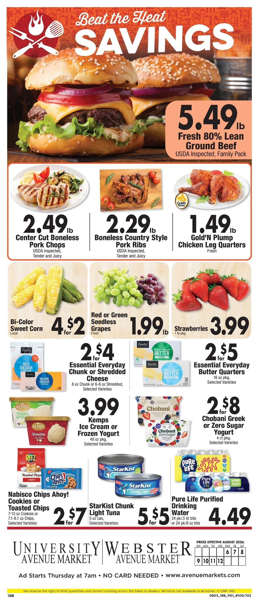 Avenue Markets flyer page 1