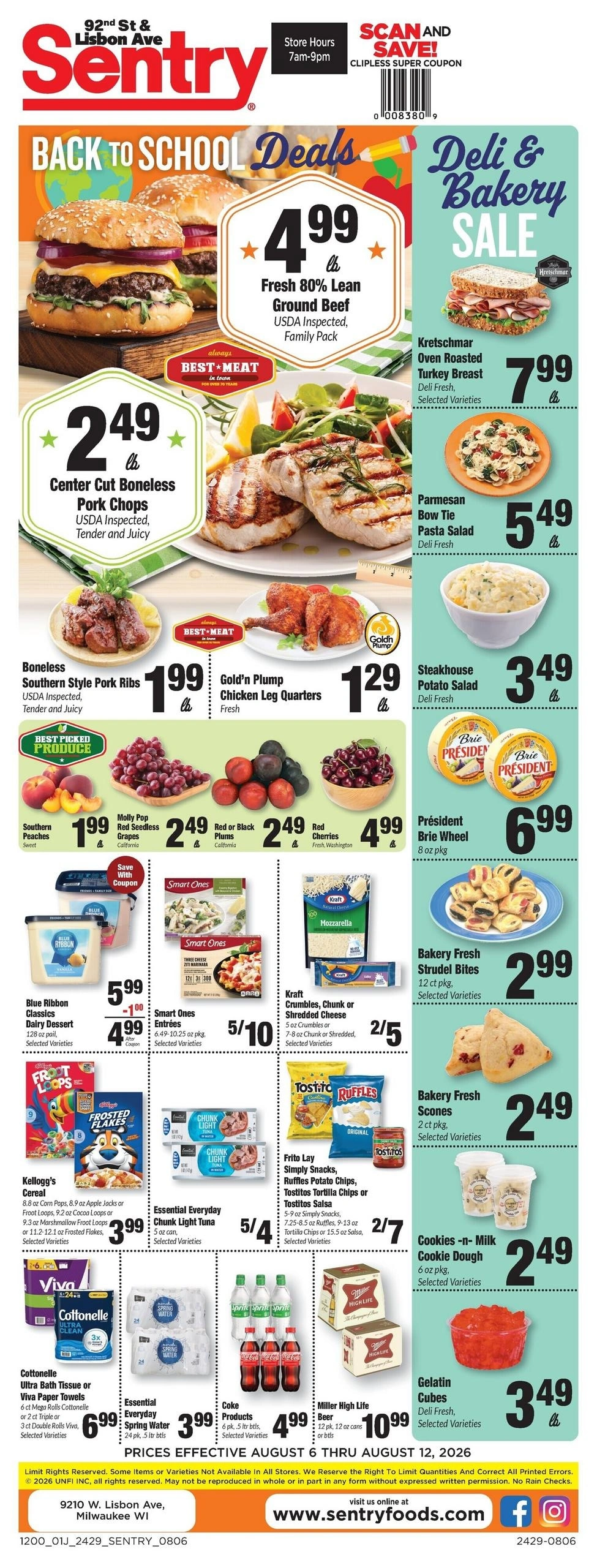 Sentry Foods flyer page 1