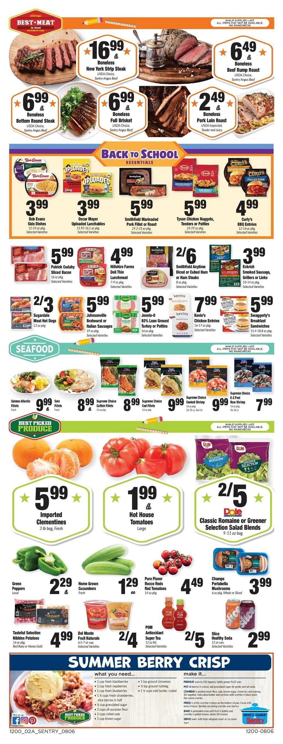 Sentry Foods flyer page 2