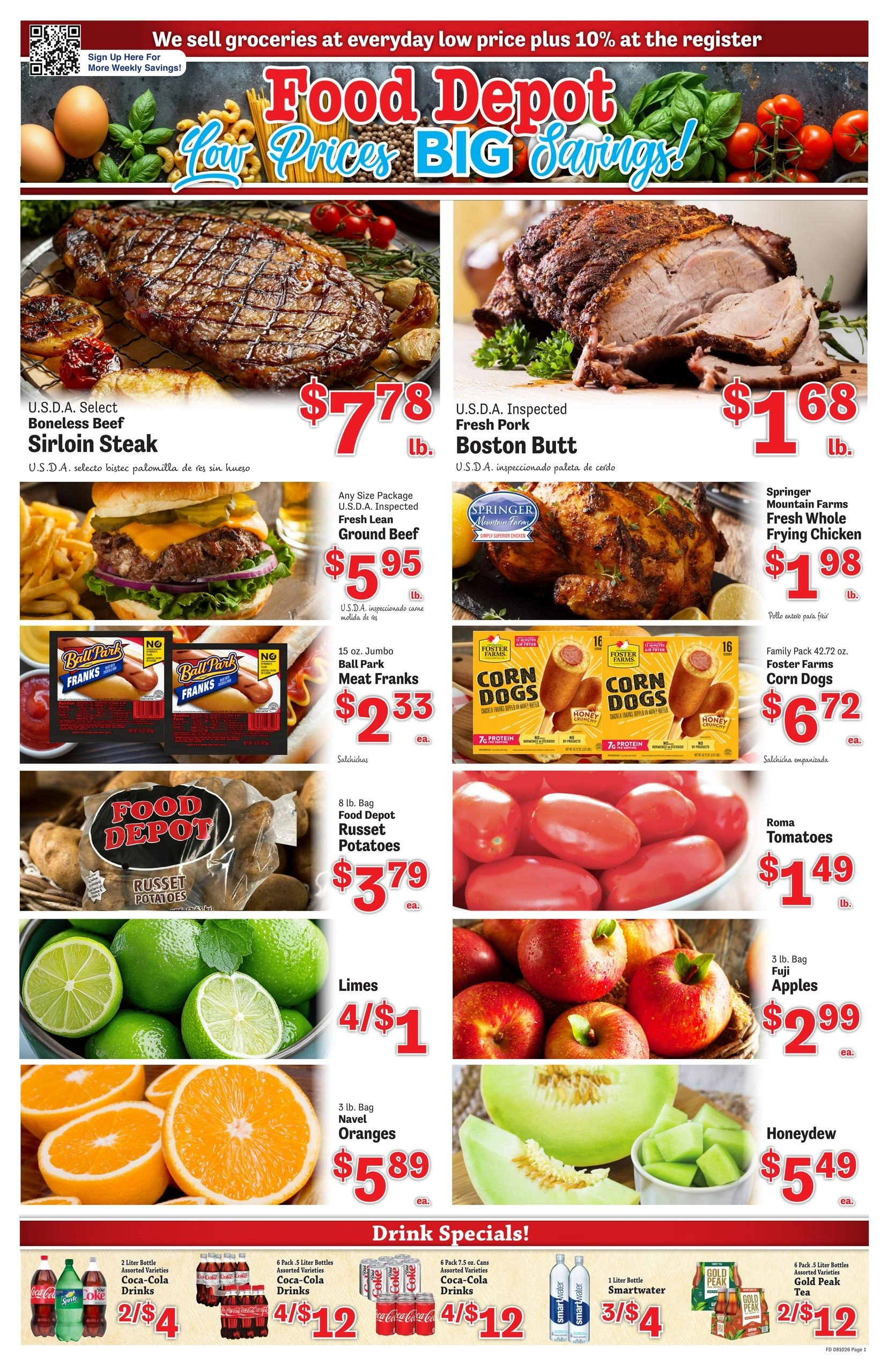 Food Depot flyer page 1