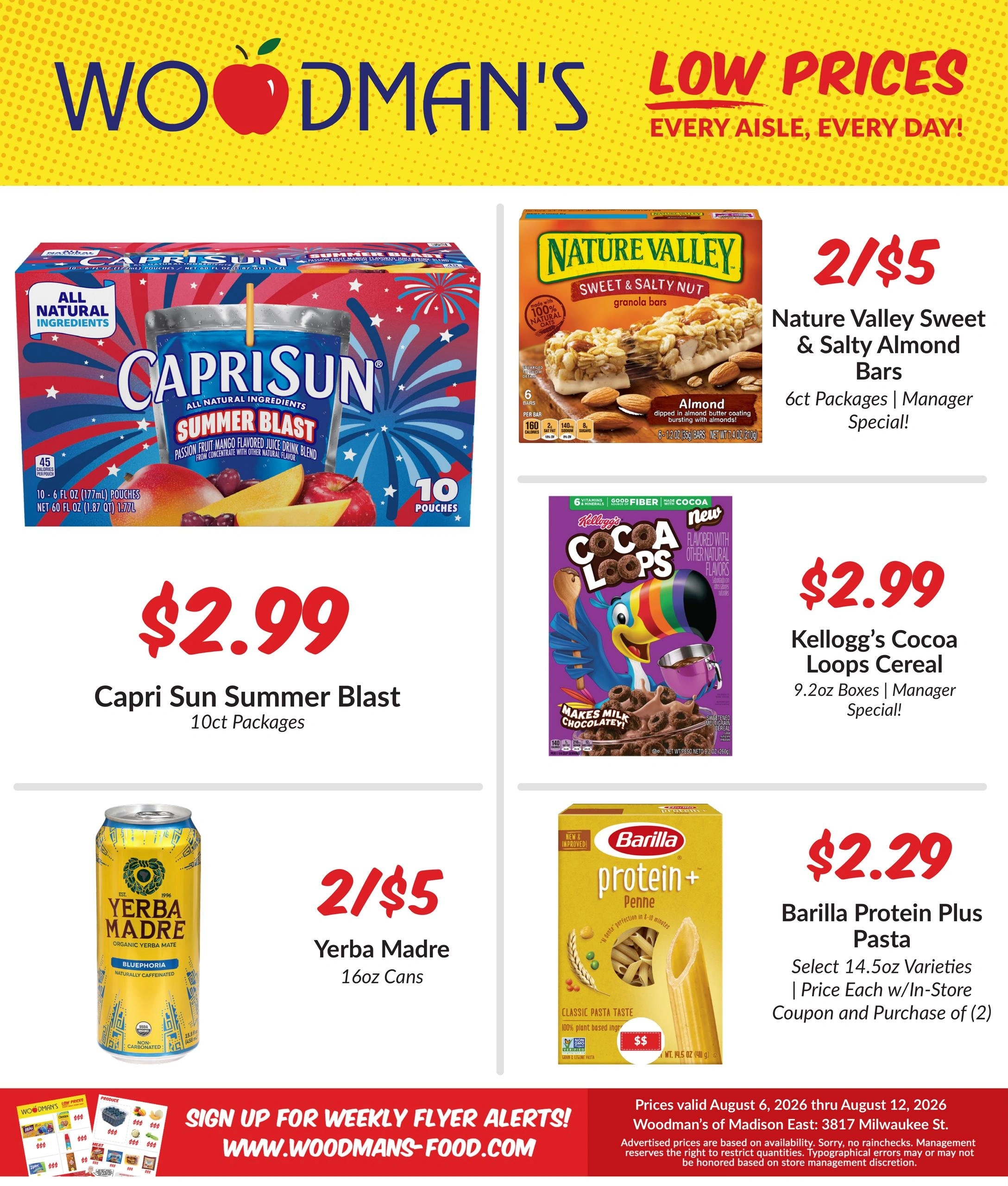 Woodman's Food Market flyer page 1