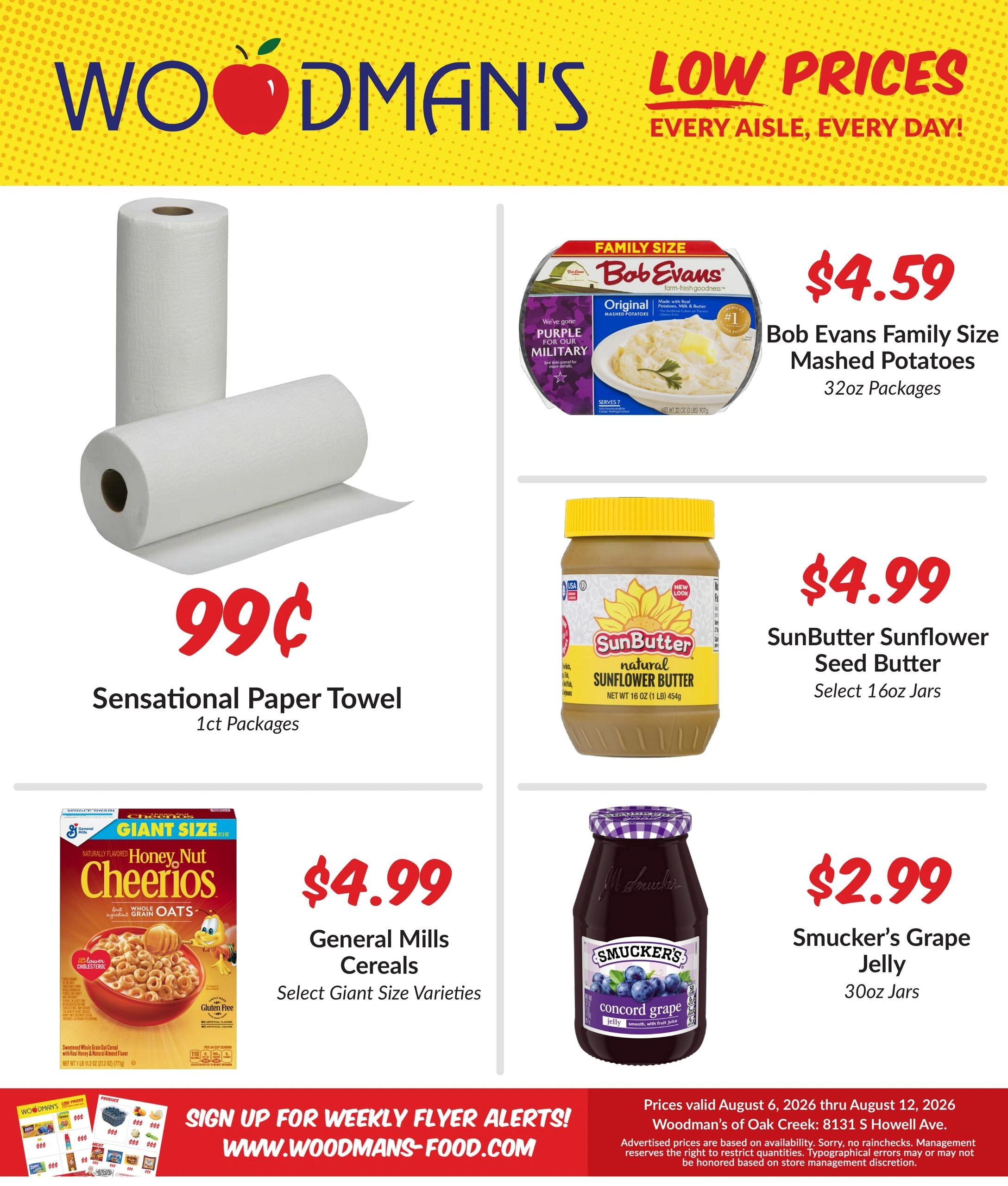 Woodman's Food Market flyer page 1