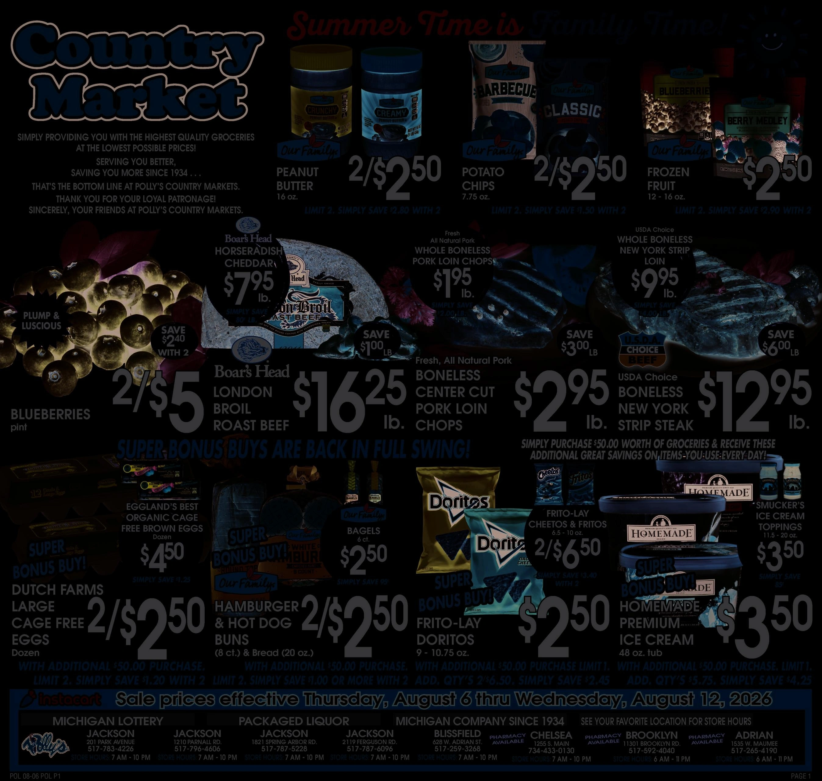 Country Market flyer page 1