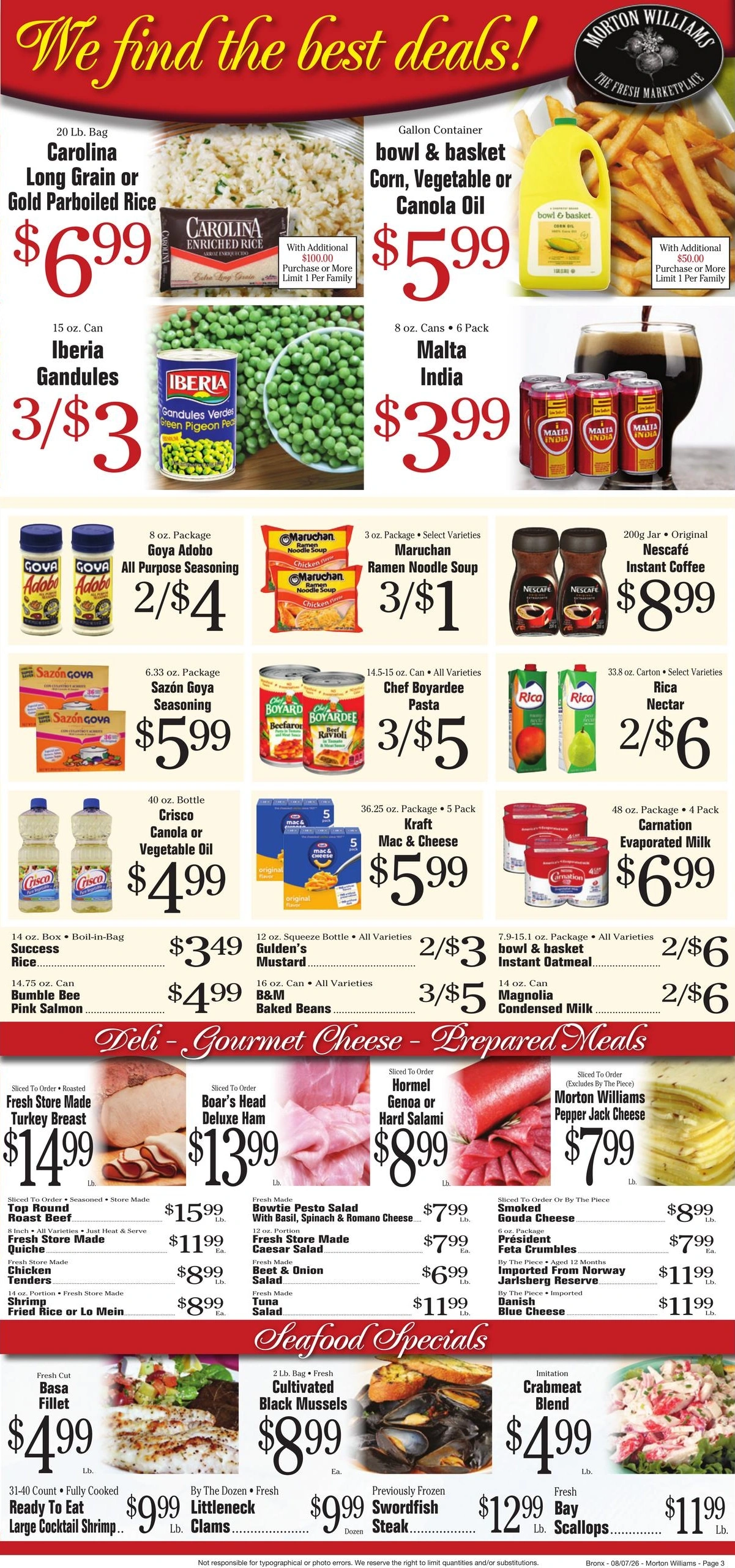 Morton Williams Supermarket flyer page 3