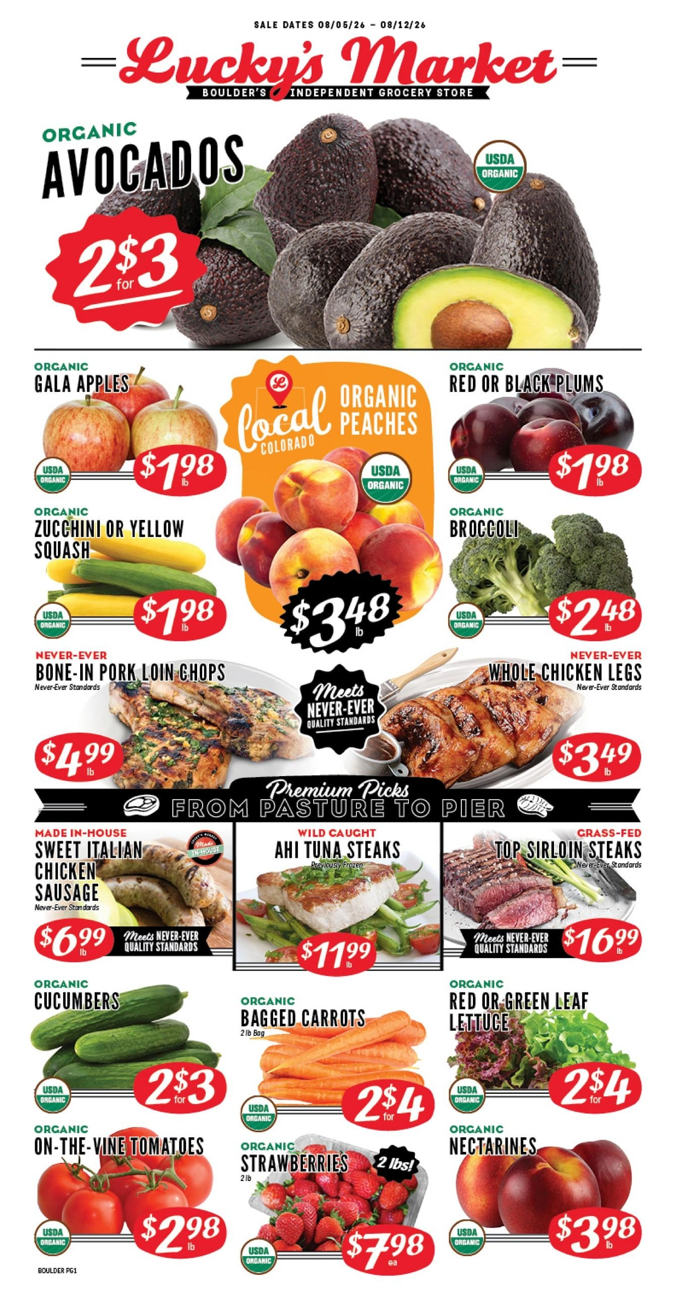Lucky's Market flyer page 1