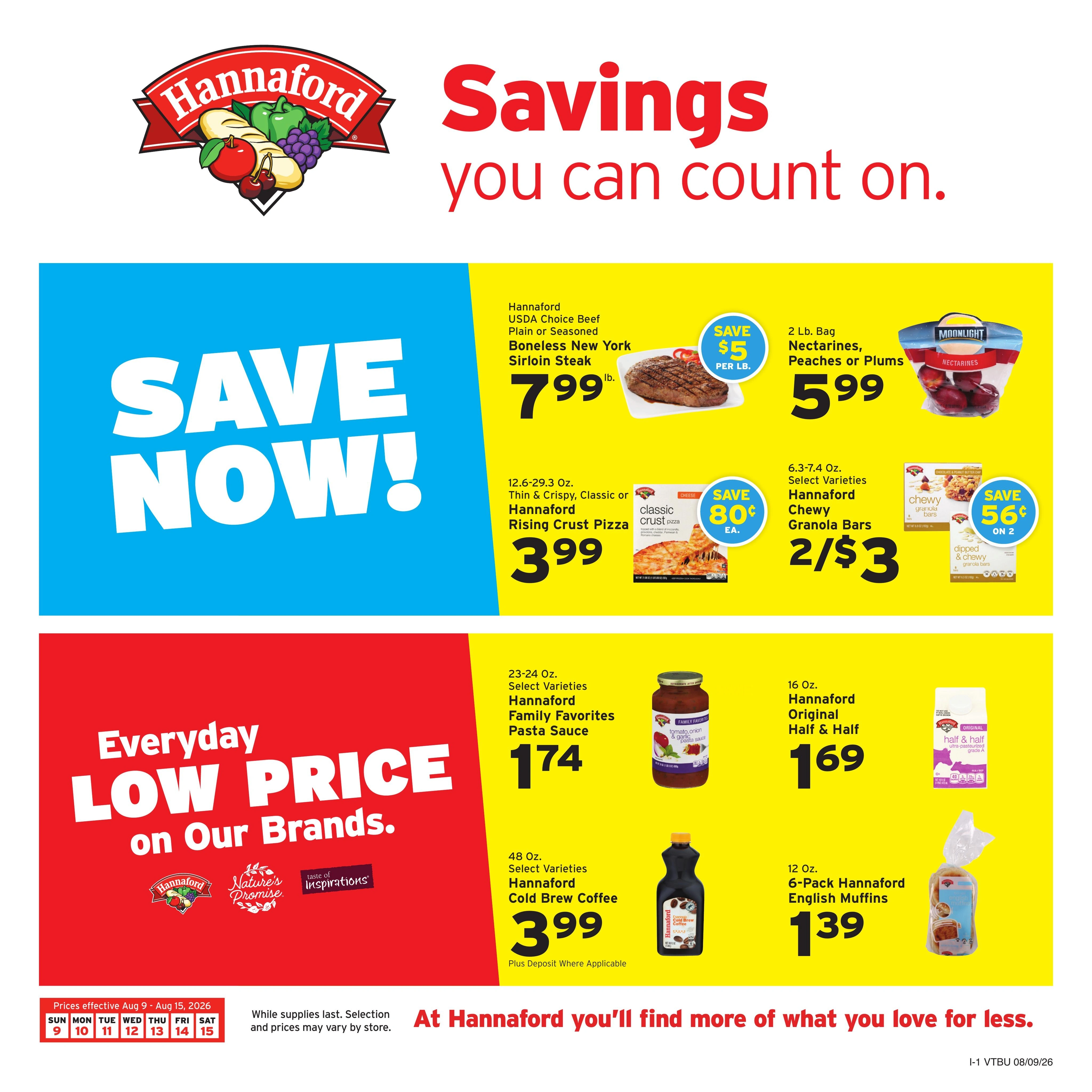 Hannaford flyer page 1