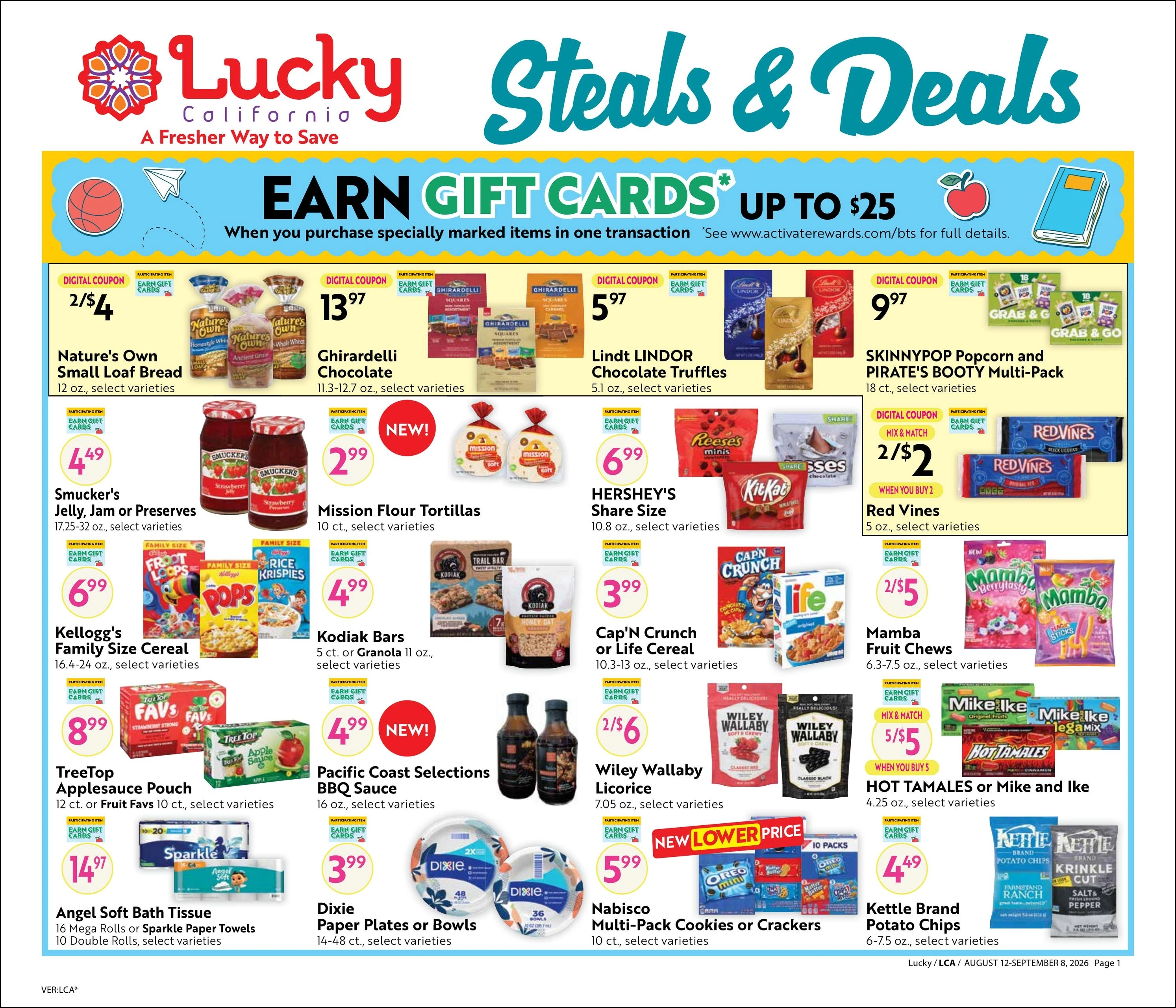 Lucky Supermarkets flyer page 1