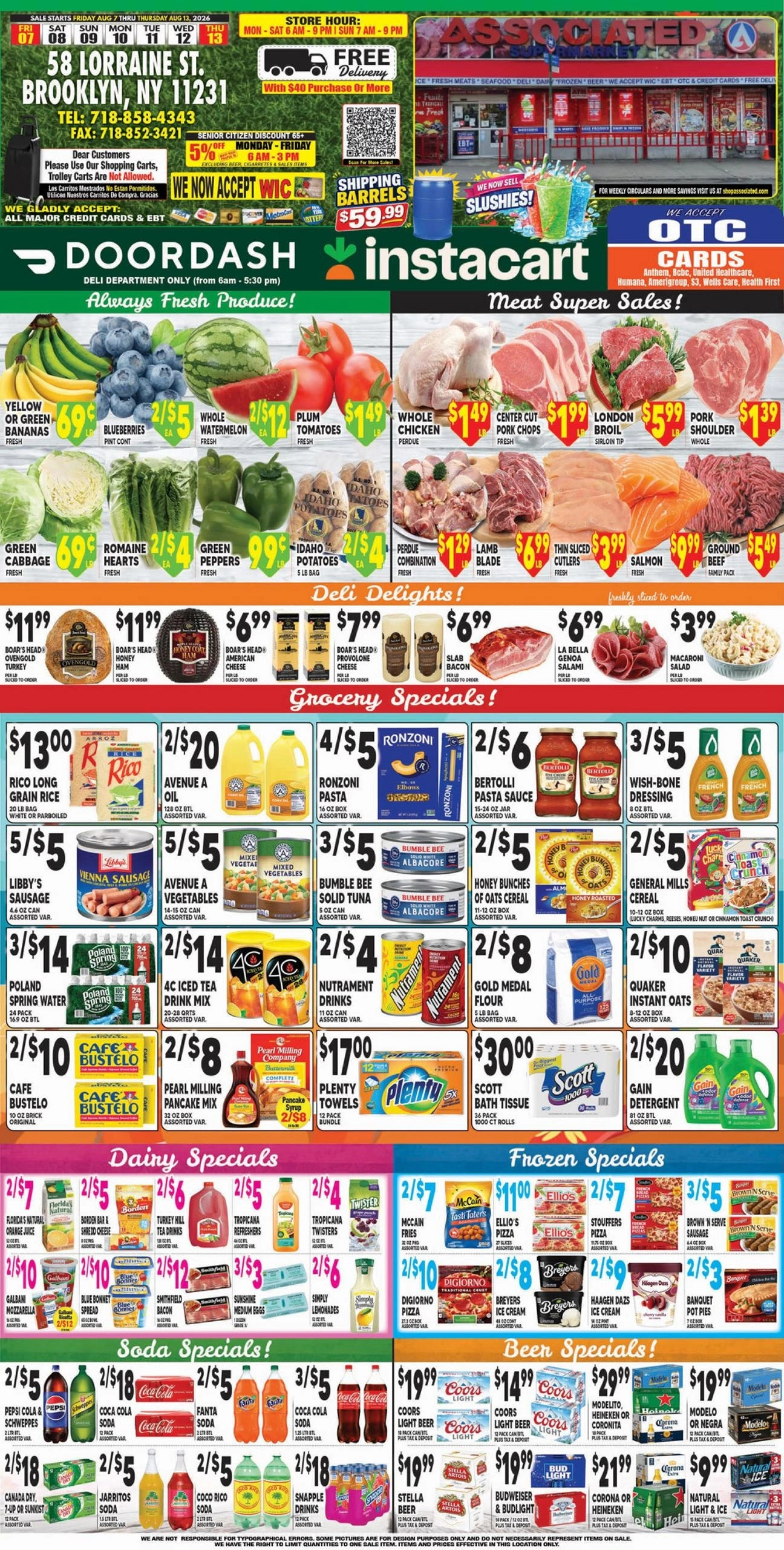 Associated Supermarkets flyer page 1