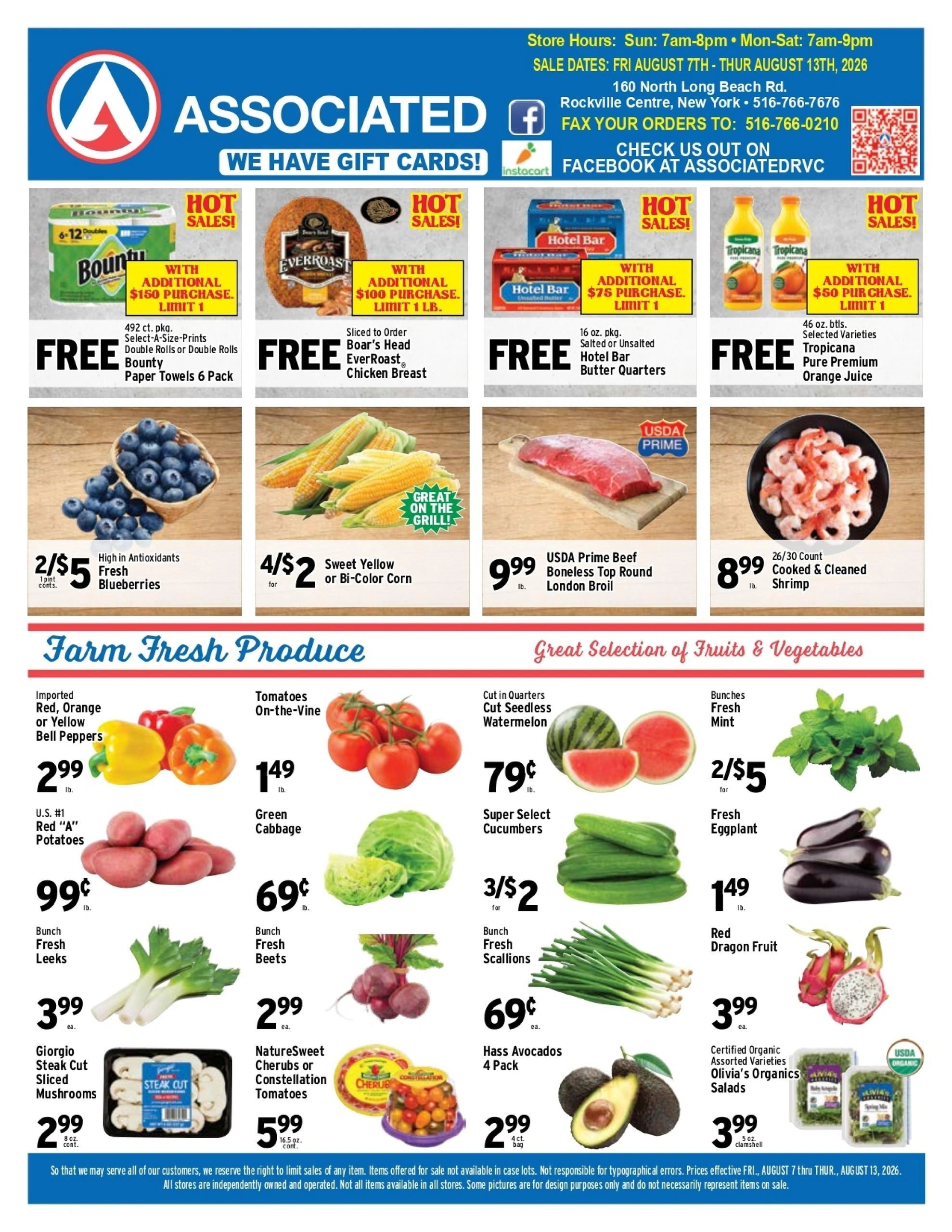 Associated Supermarkets flyer page 1