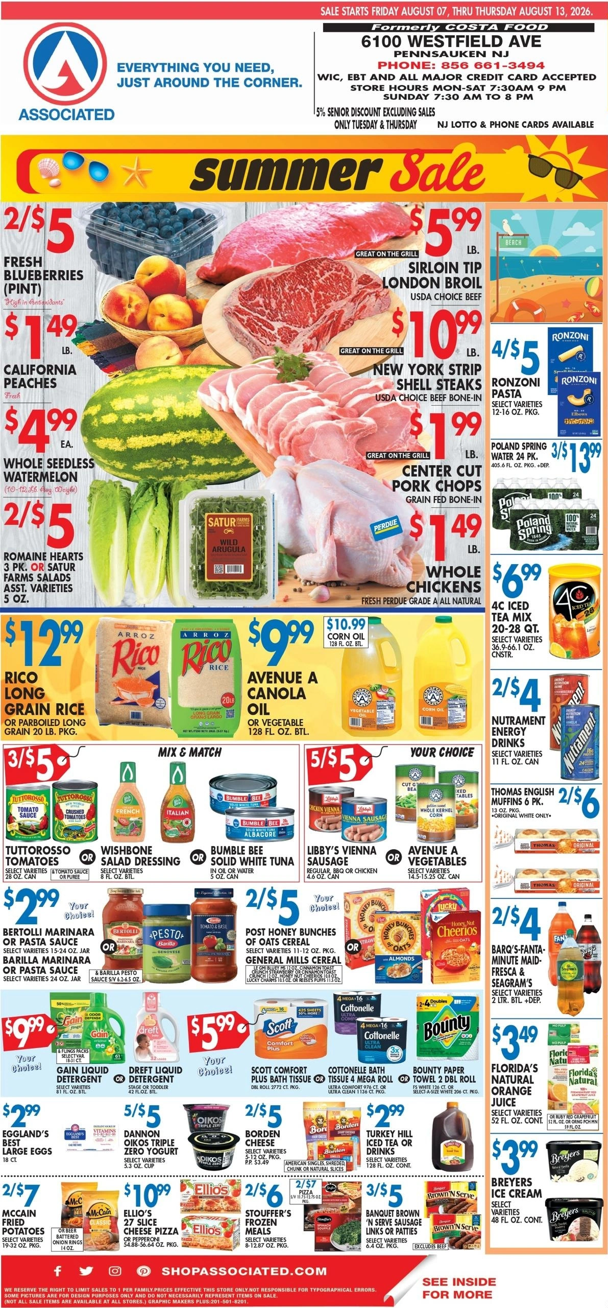 Associated Supermarkets flyer page 1