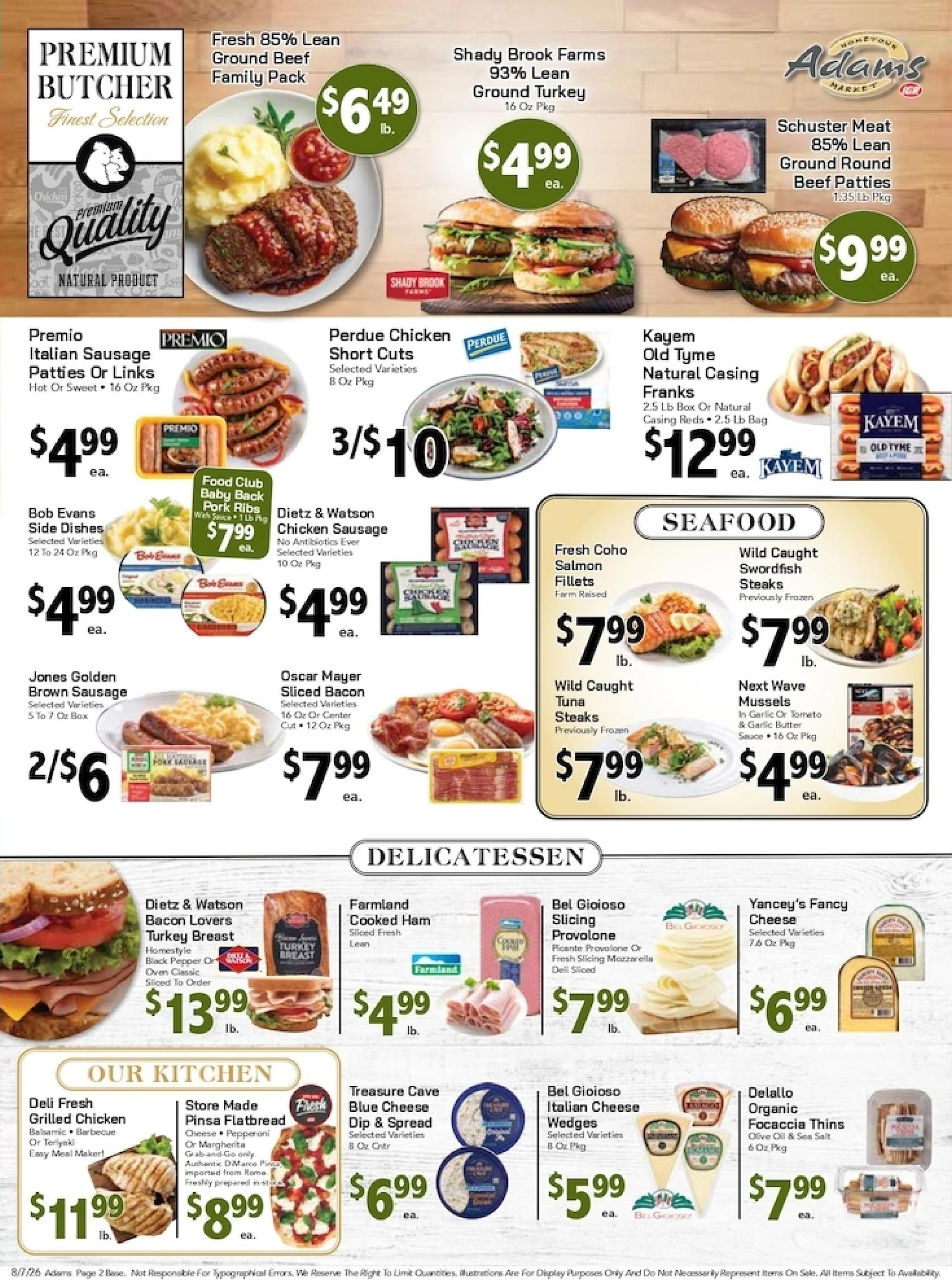 Adams Hometown Market flyer page 2