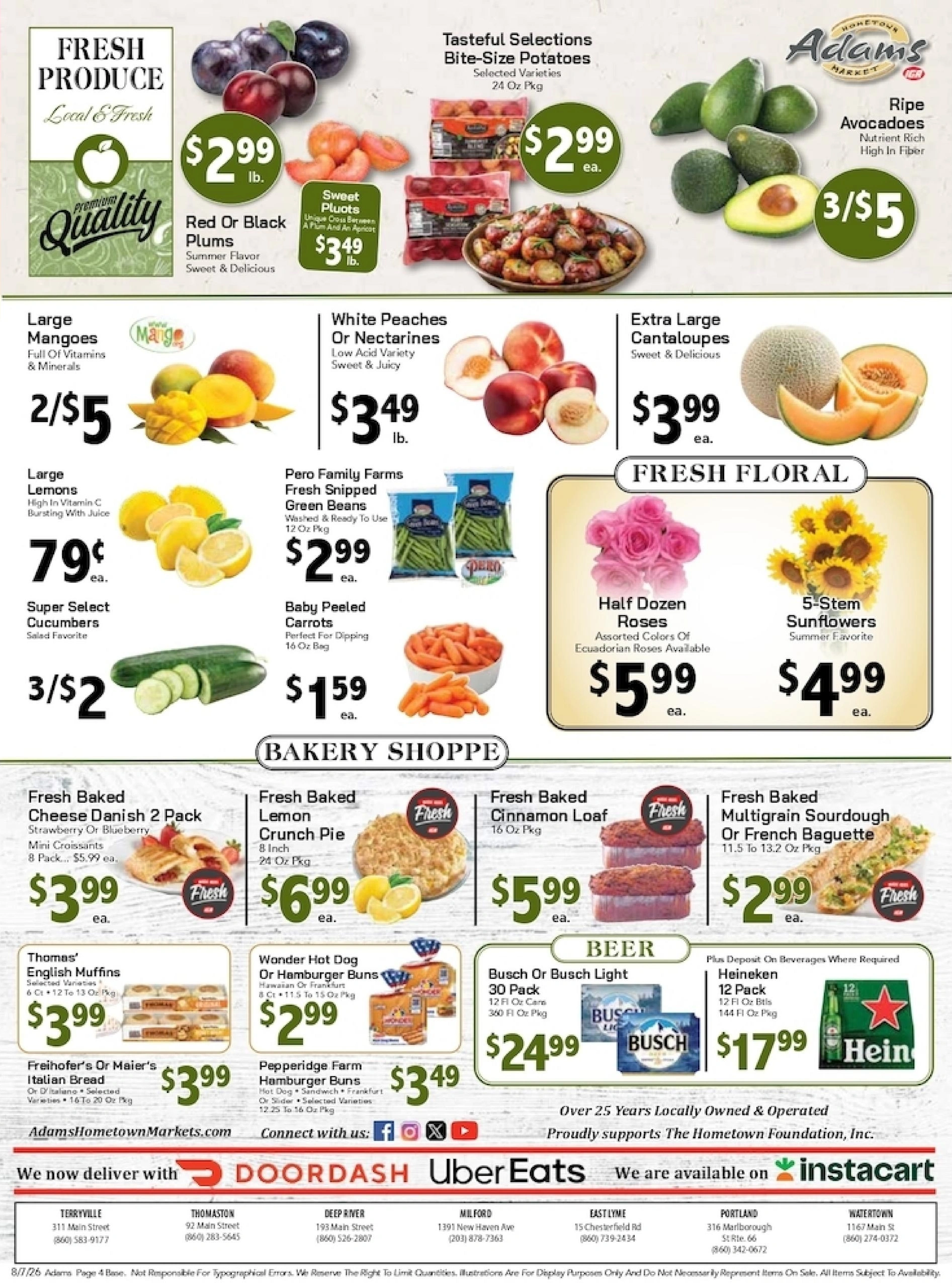 Adams Hometown Market flyer page 4