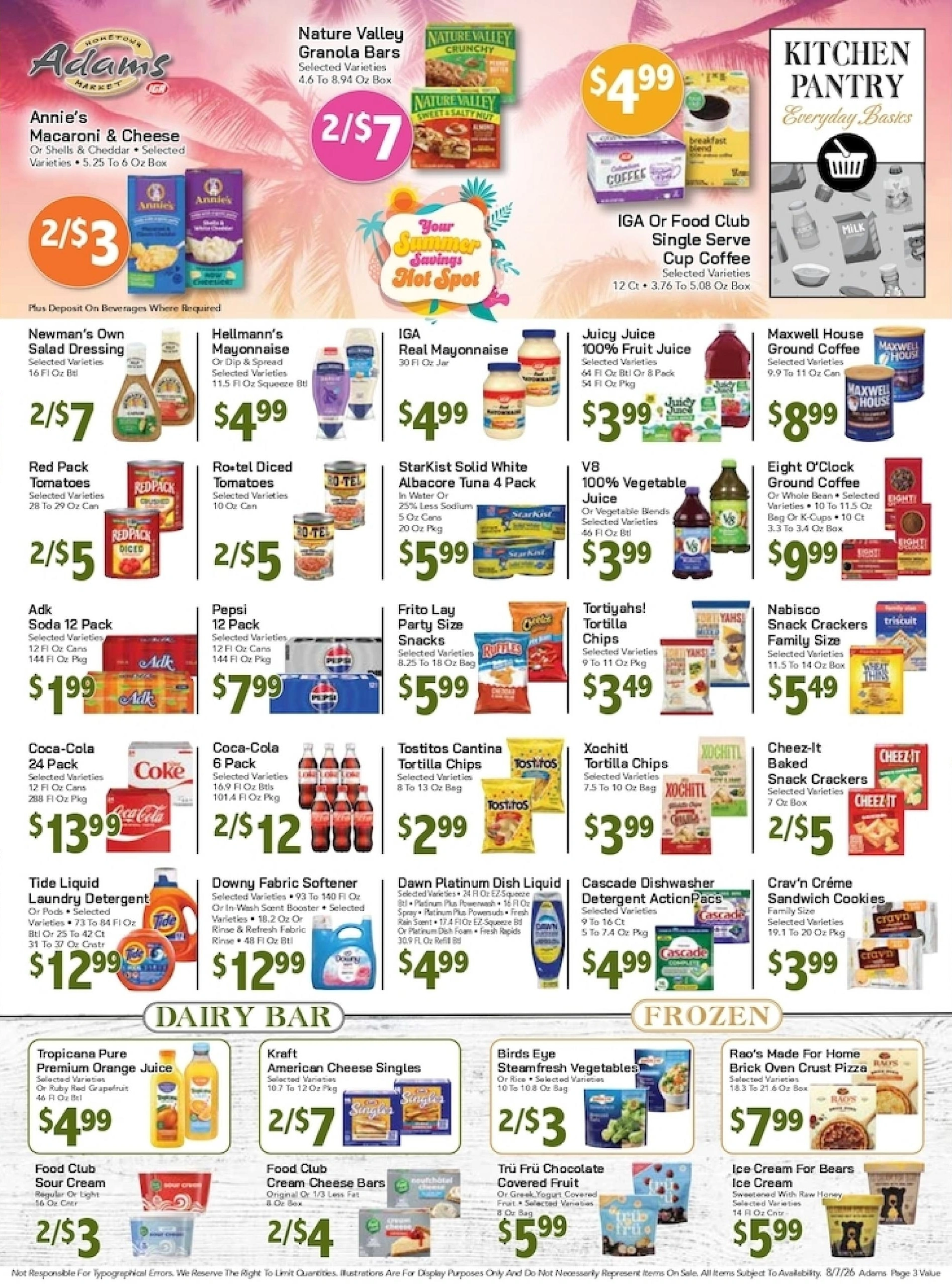Adams Hometown Market flyer page 3