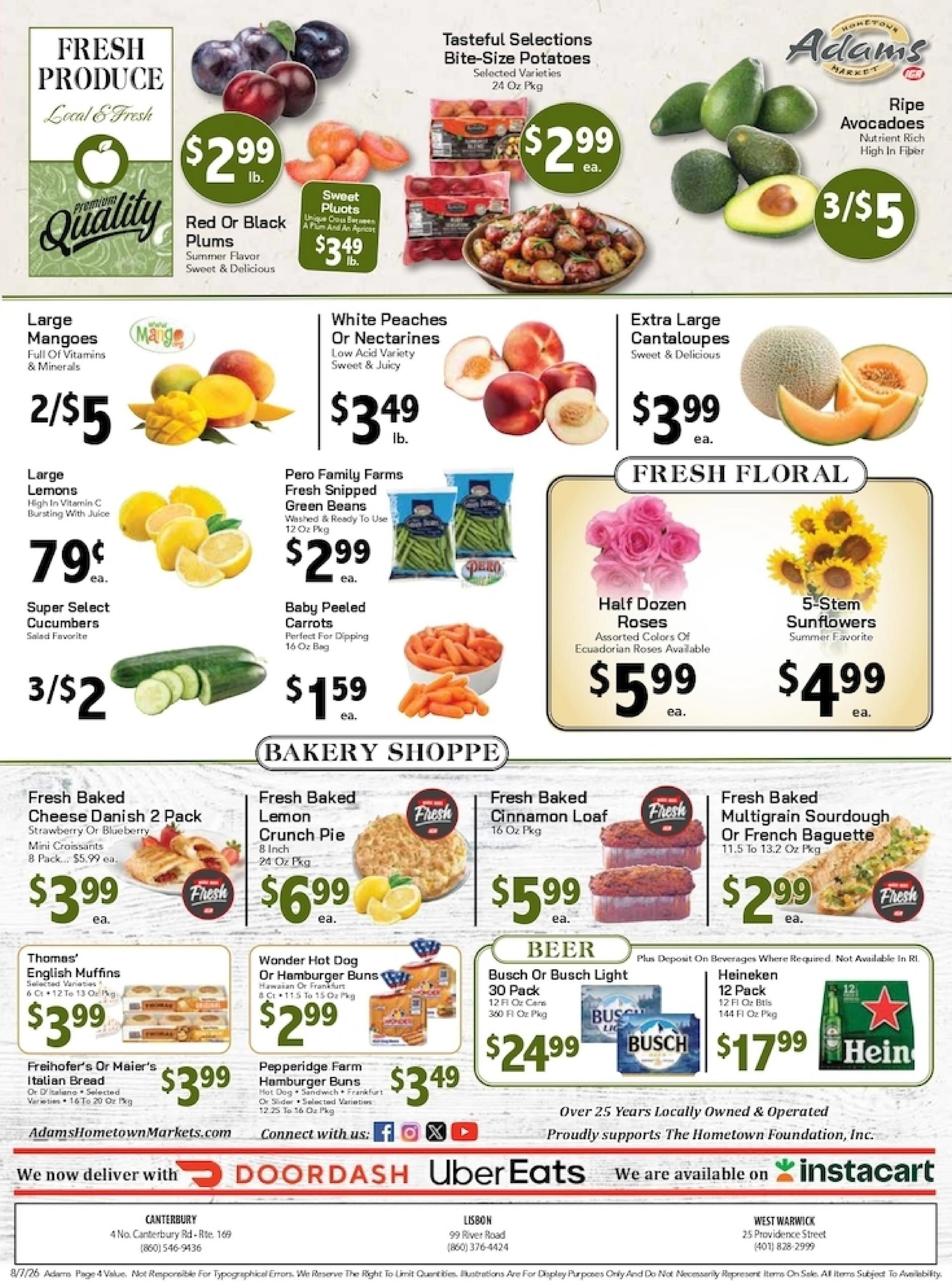 Adams Hometown Market flyer page 4