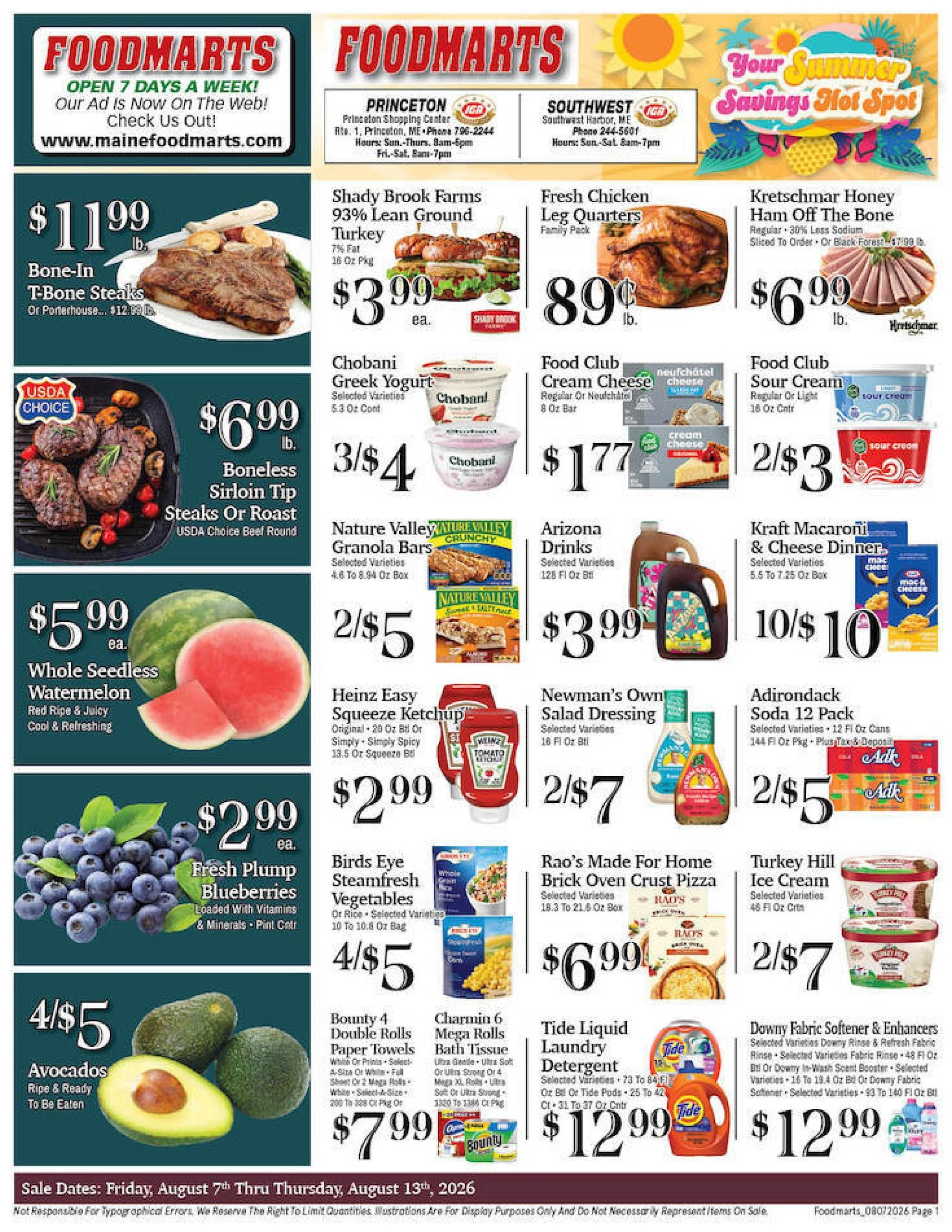 Maine Foodmarts flyer page 1