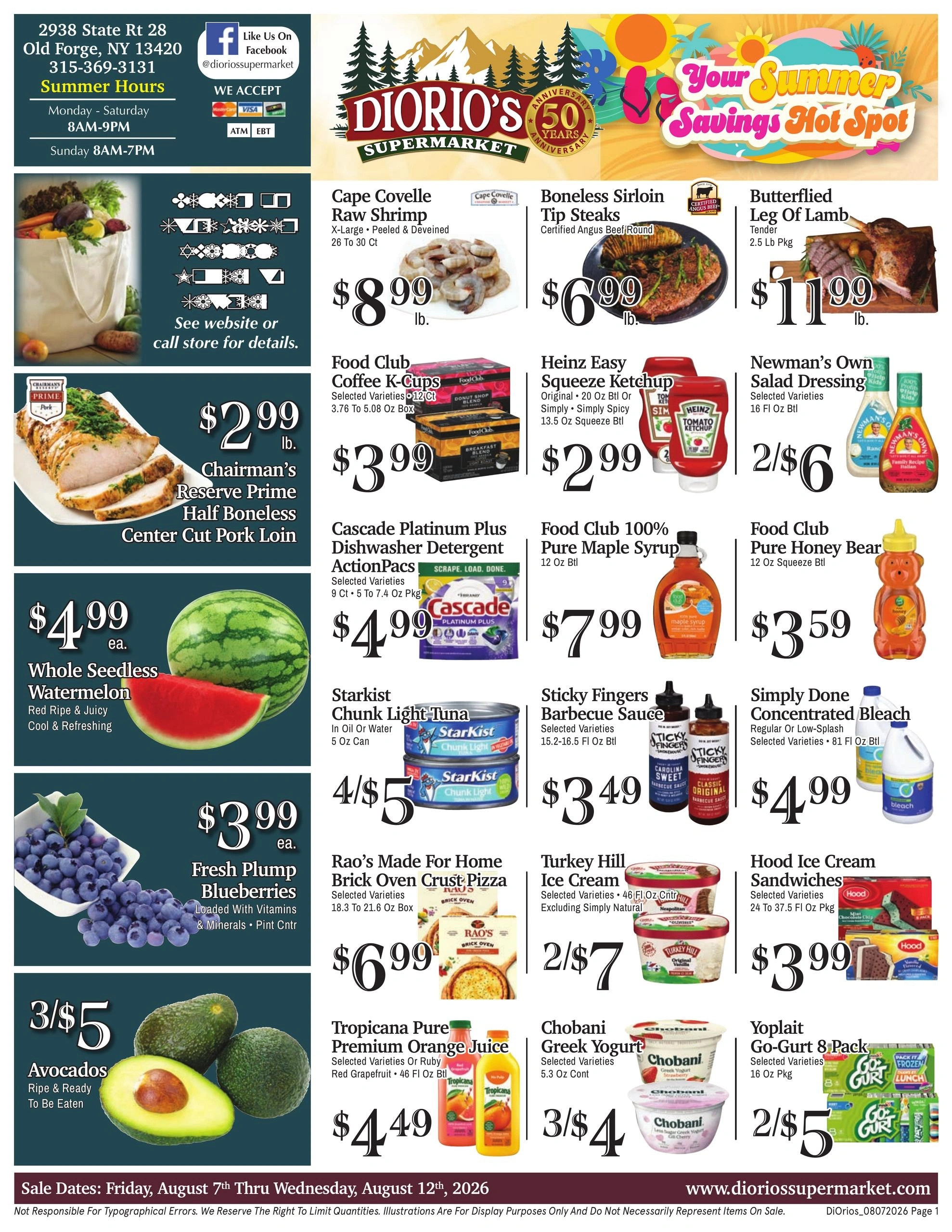 DiOrio's Supermarket flyer page 1