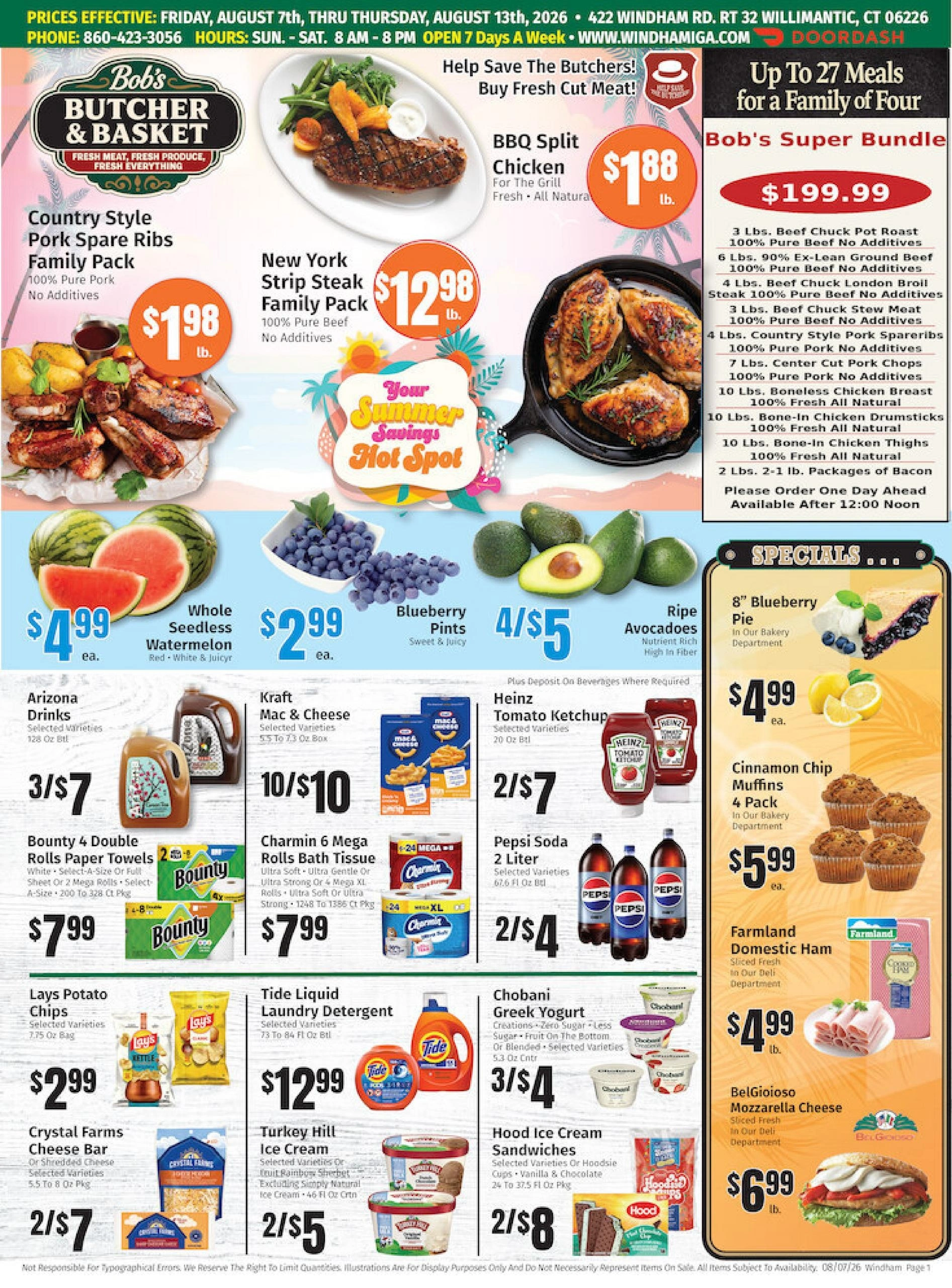 Windham IGA flyer page 1