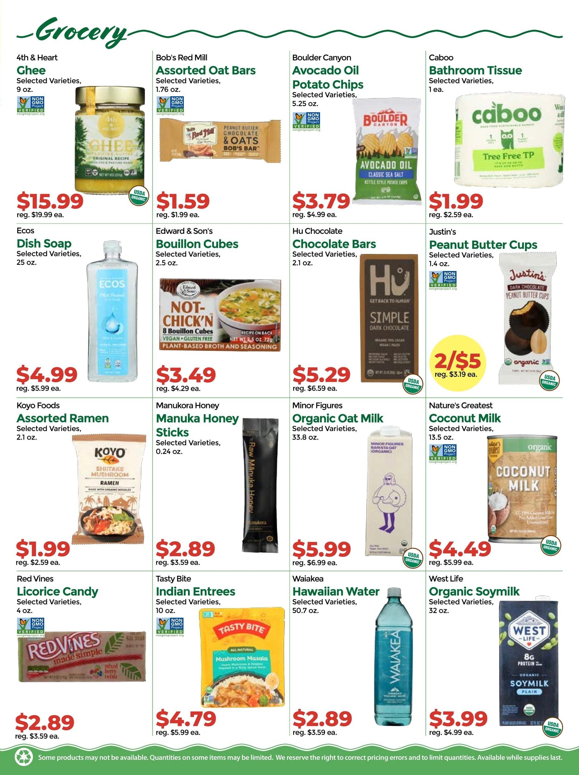 Down to Earth Organic & Natural flyer page 2