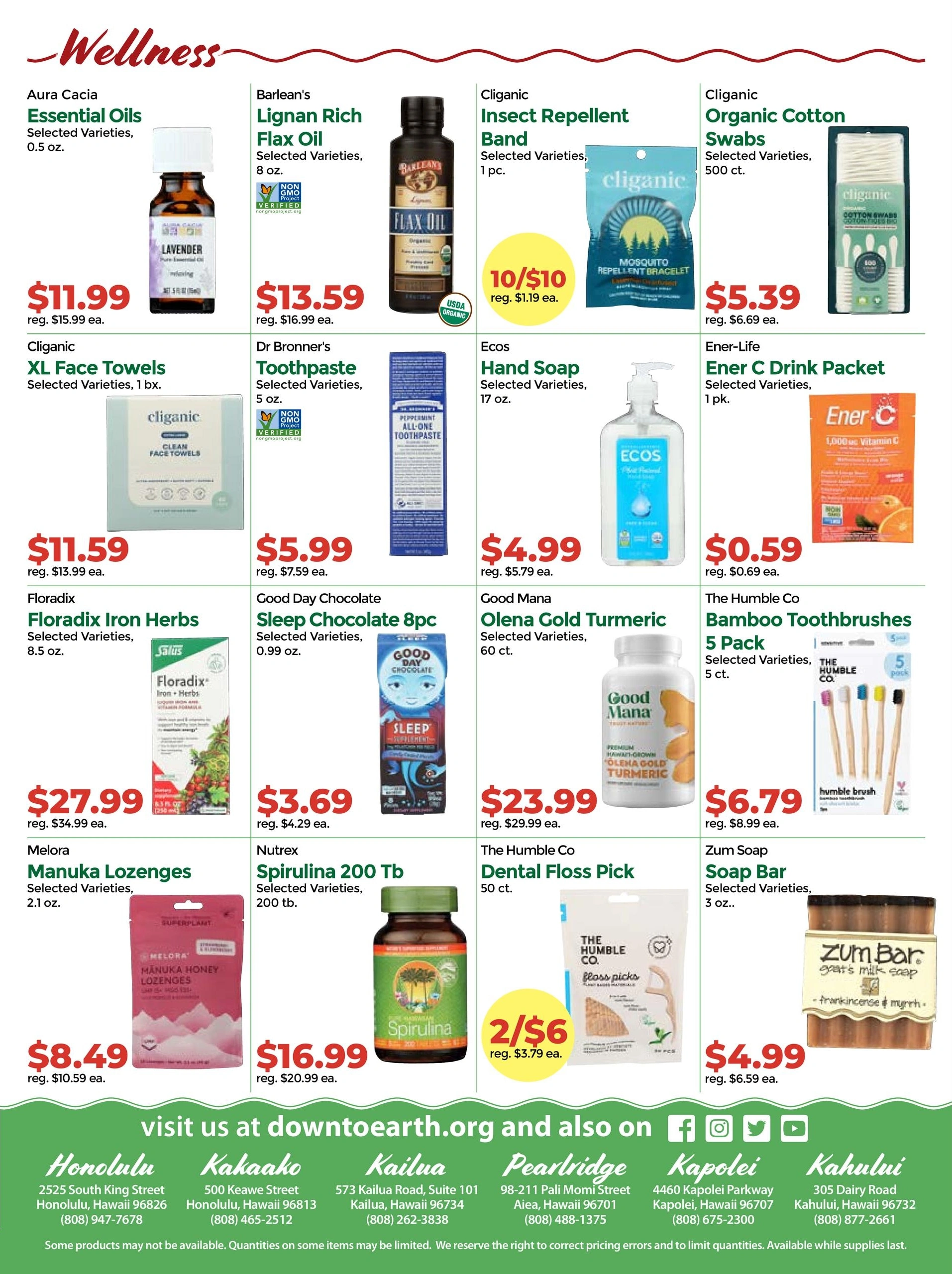 Down to Earth Organic & Natural flyer page 4