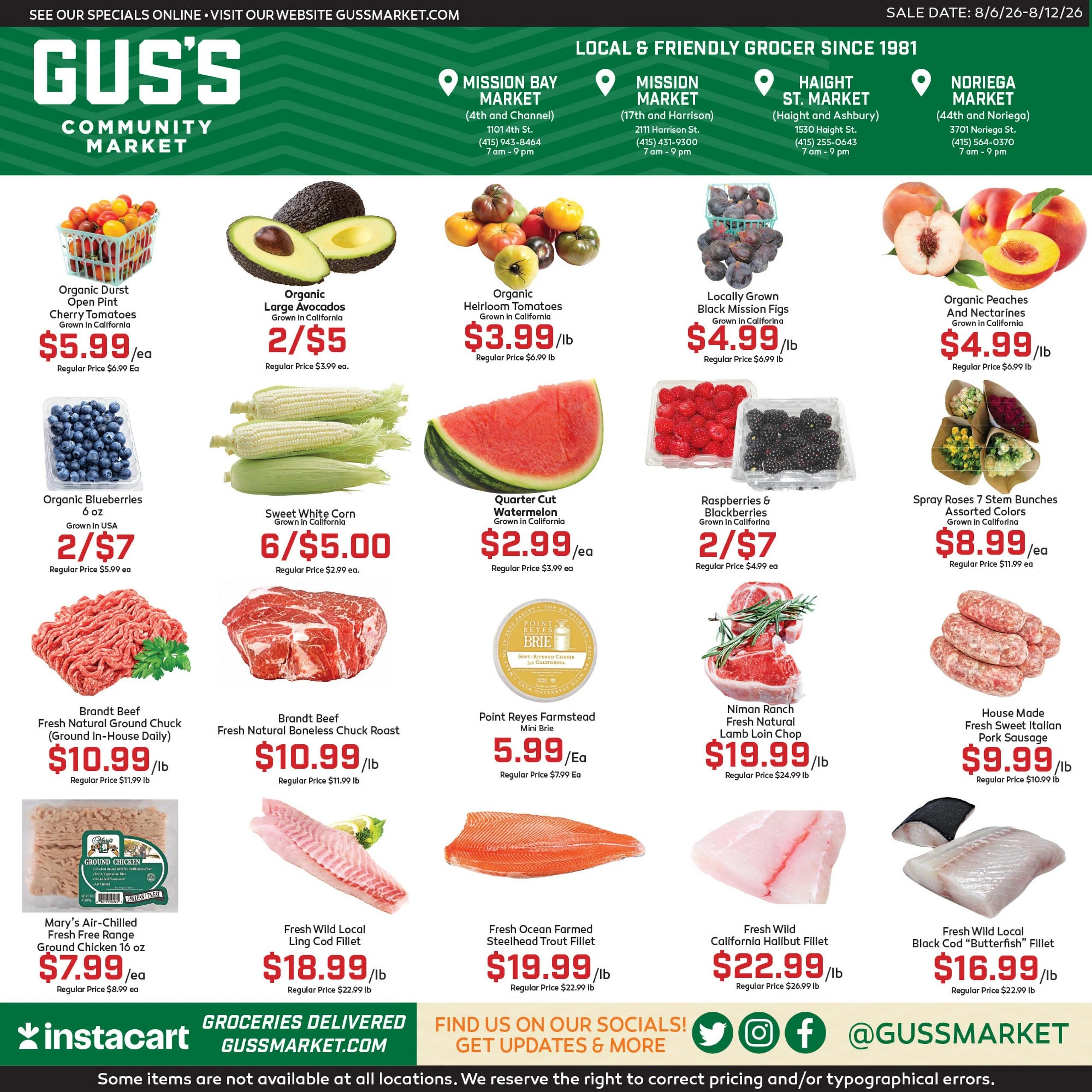 Gus's Market flyer page 1